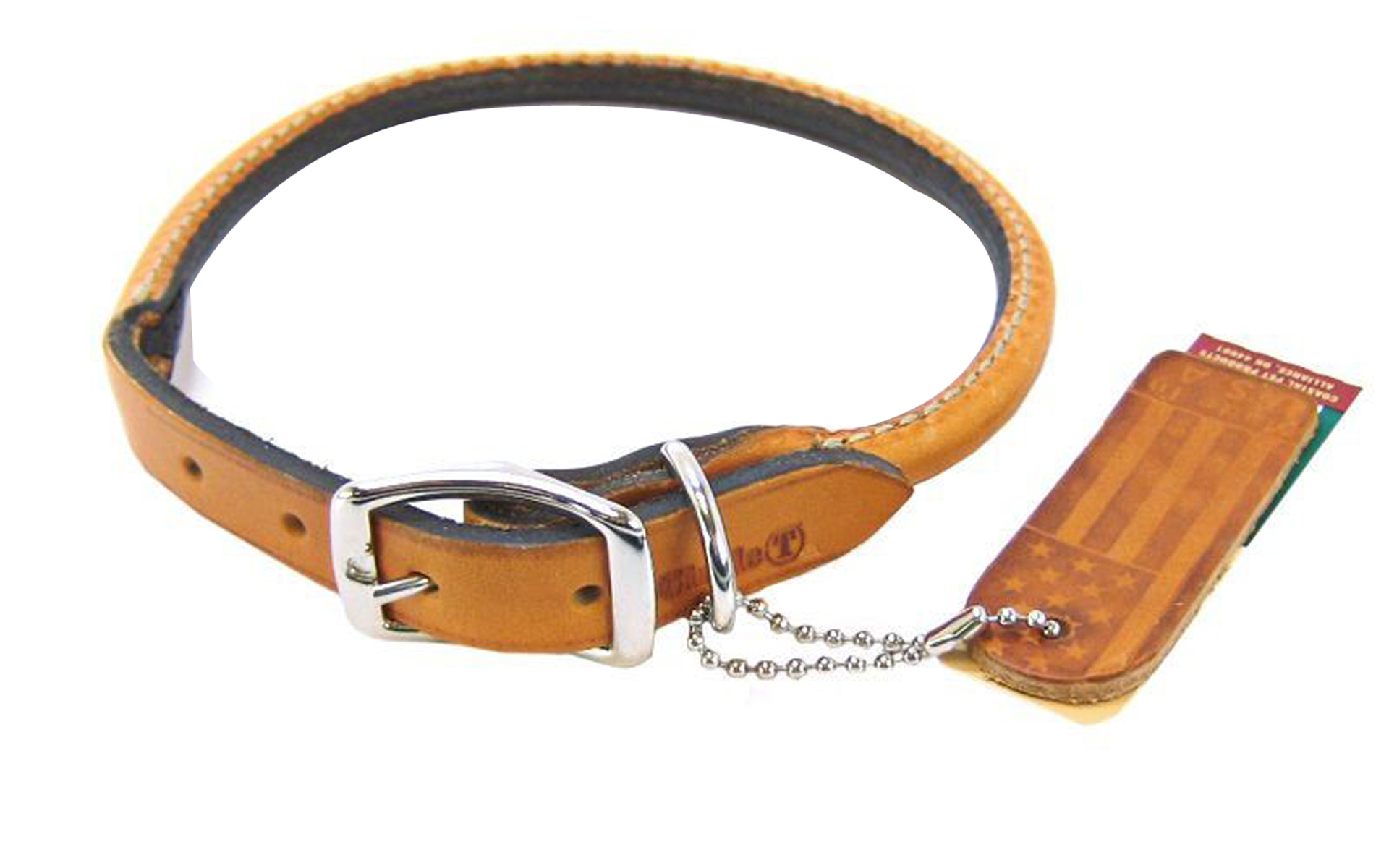 Leather Round Collar - Tan