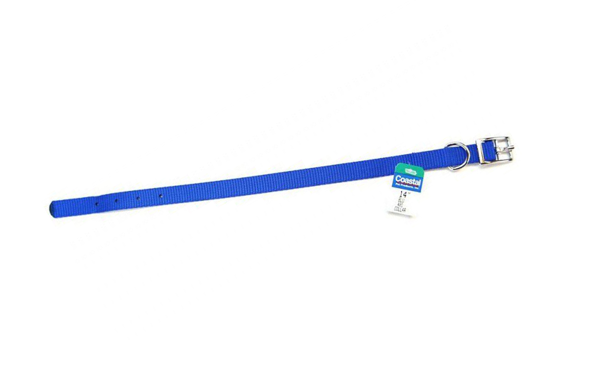 Single Nylon Collar - Blue, 14" Long x 5/8" Wide