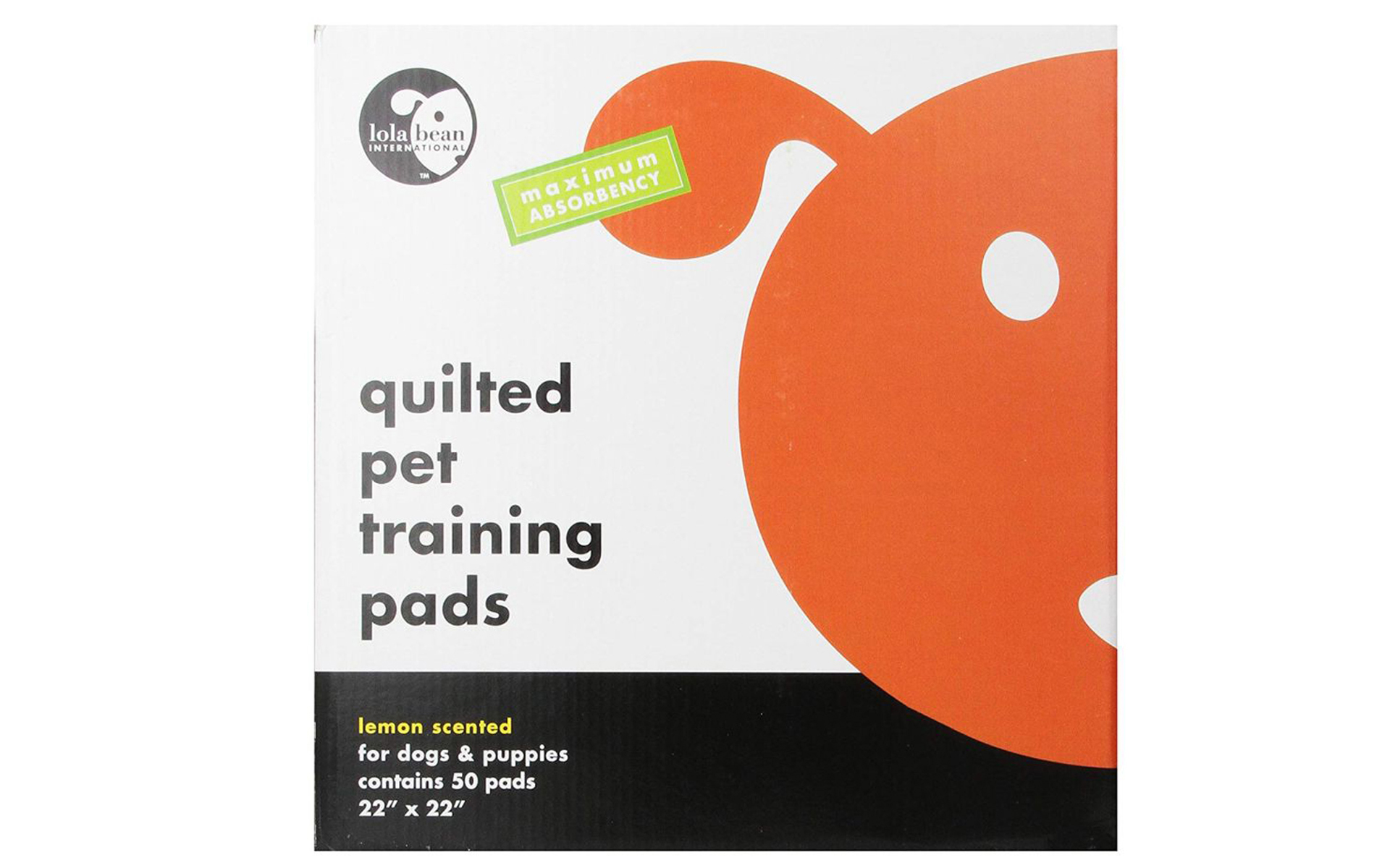 Quilted Pet Training Pads -Lemon Scent, 50 Count (22" X 22")