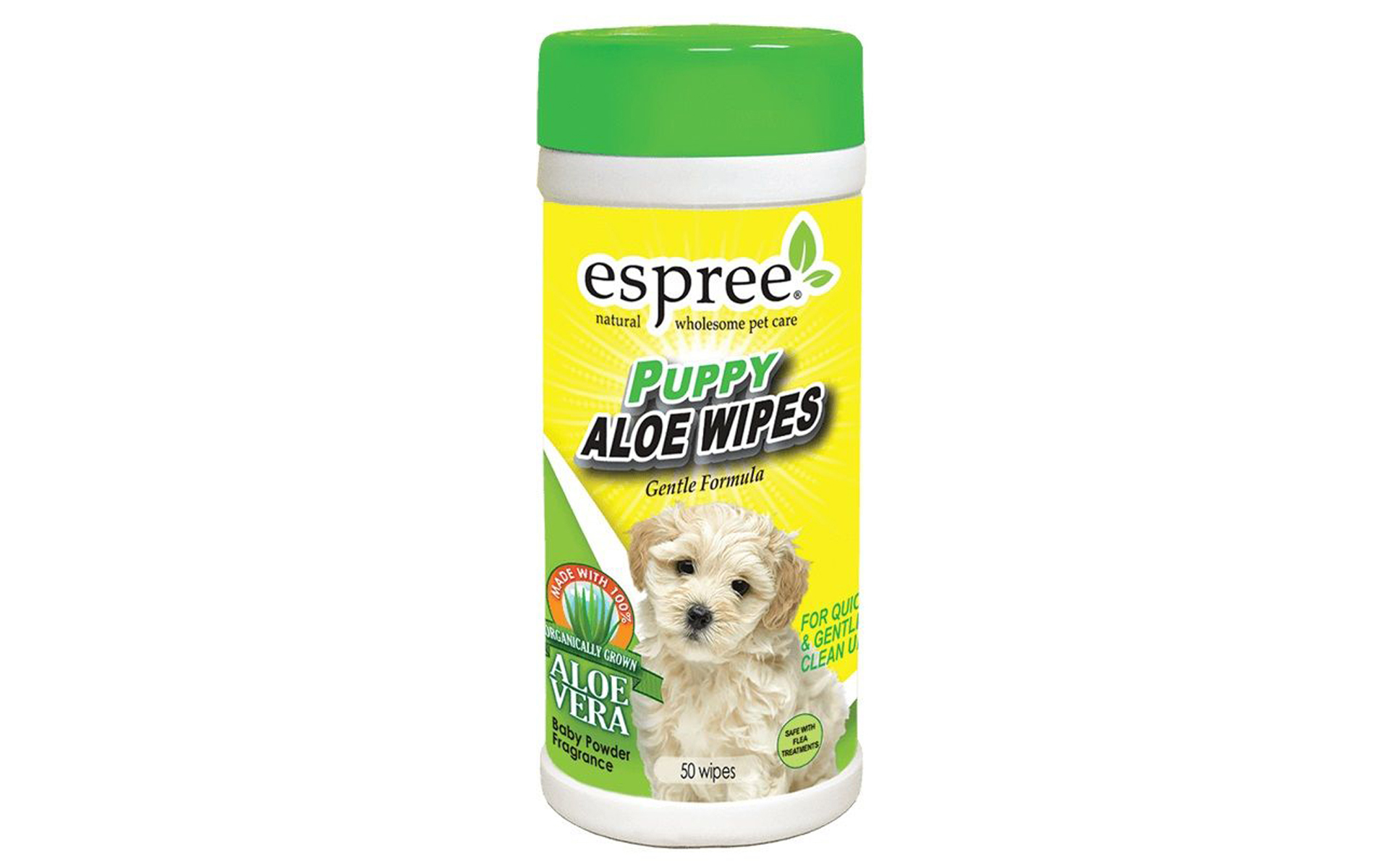 Puppy Aloe Wipes, 50 Count