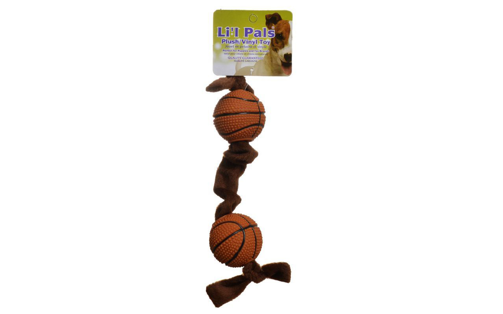 Plush Basketball Plush Tug Toy -Brown - Basketball