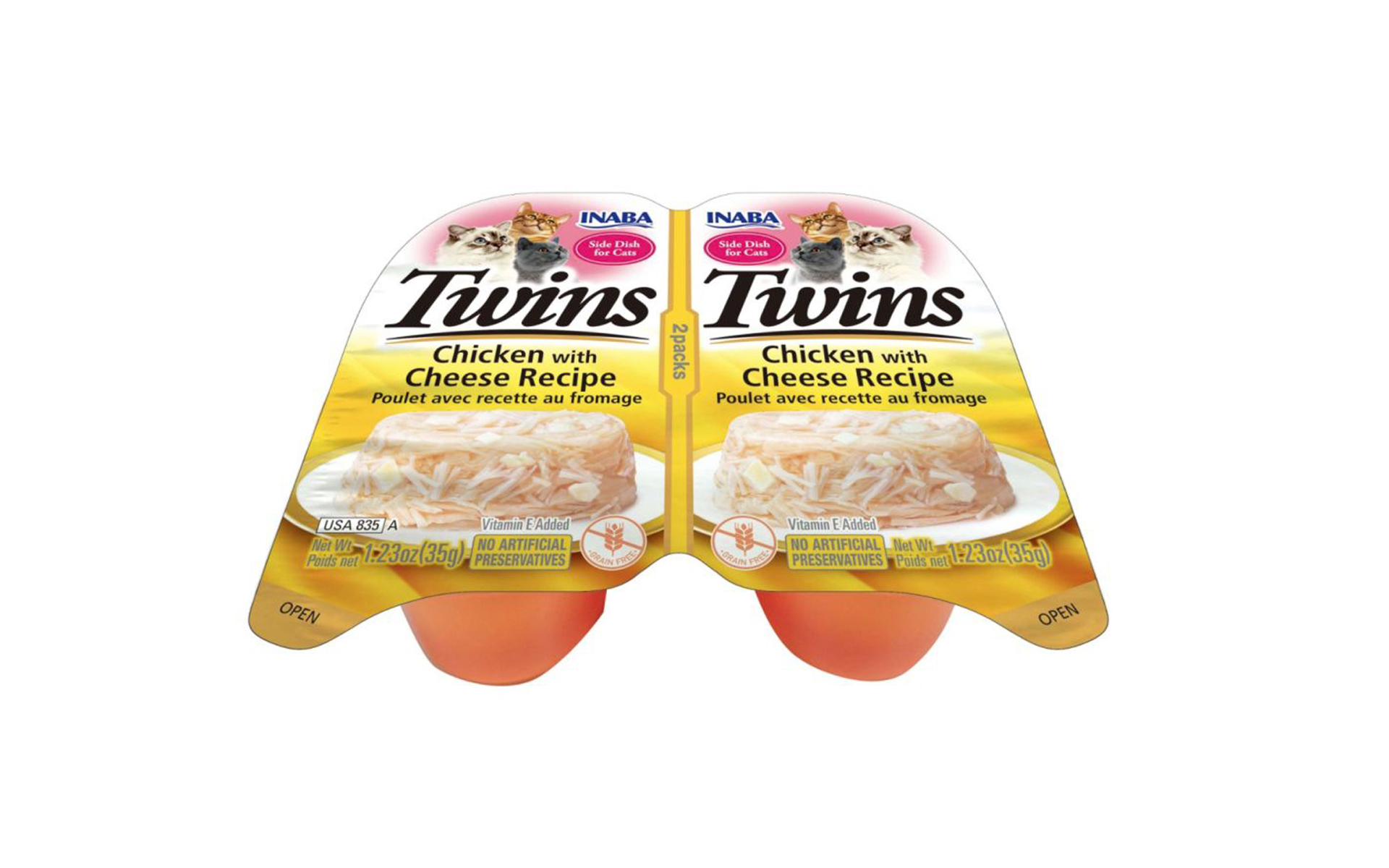 Twins Chicken with Cheese Recipe Side Dish for Cats, 2 count