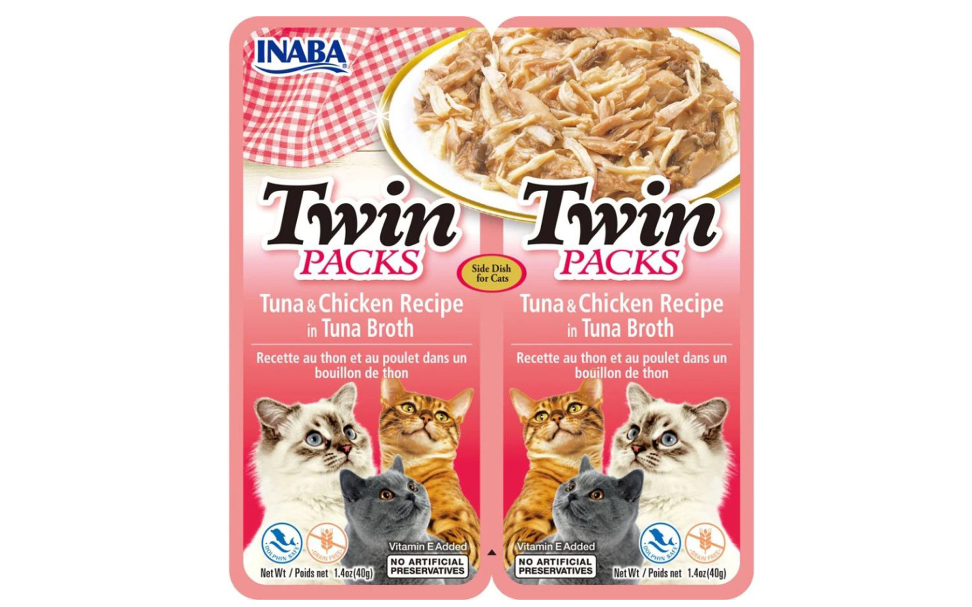 Twin Packs Tuna and Chicken Recipe Side Dish for Cats