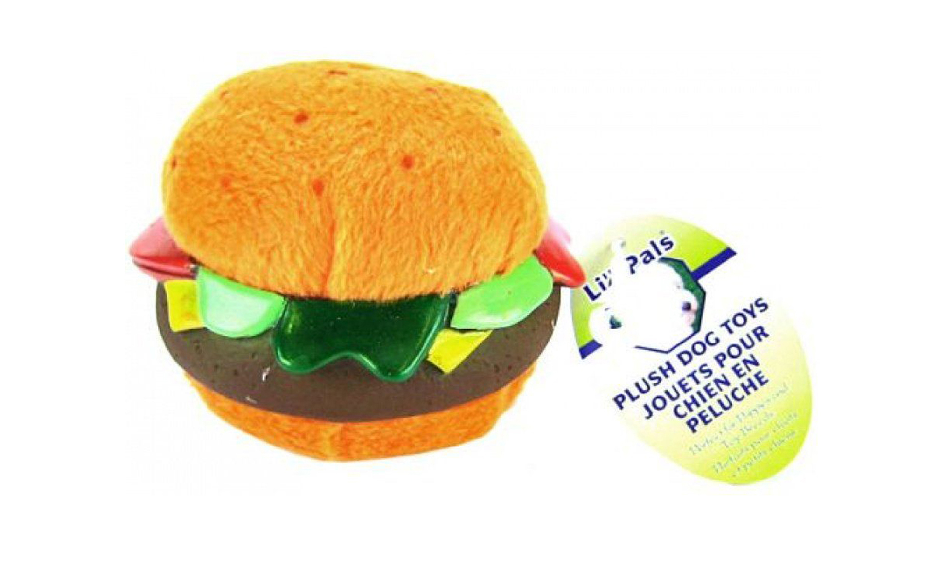 Plush Hamburger Dog Toy, Hamburger Dog Toy