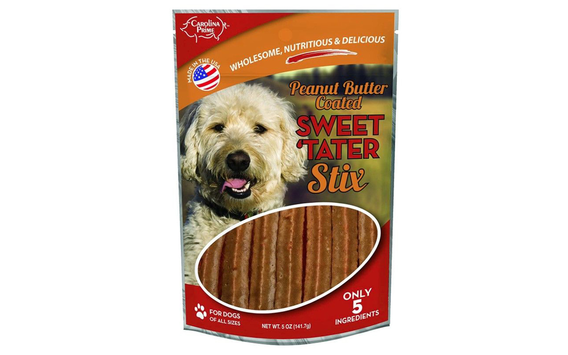Sweet Tater & Peanut Butter Stix Dog Treats, 5 oz