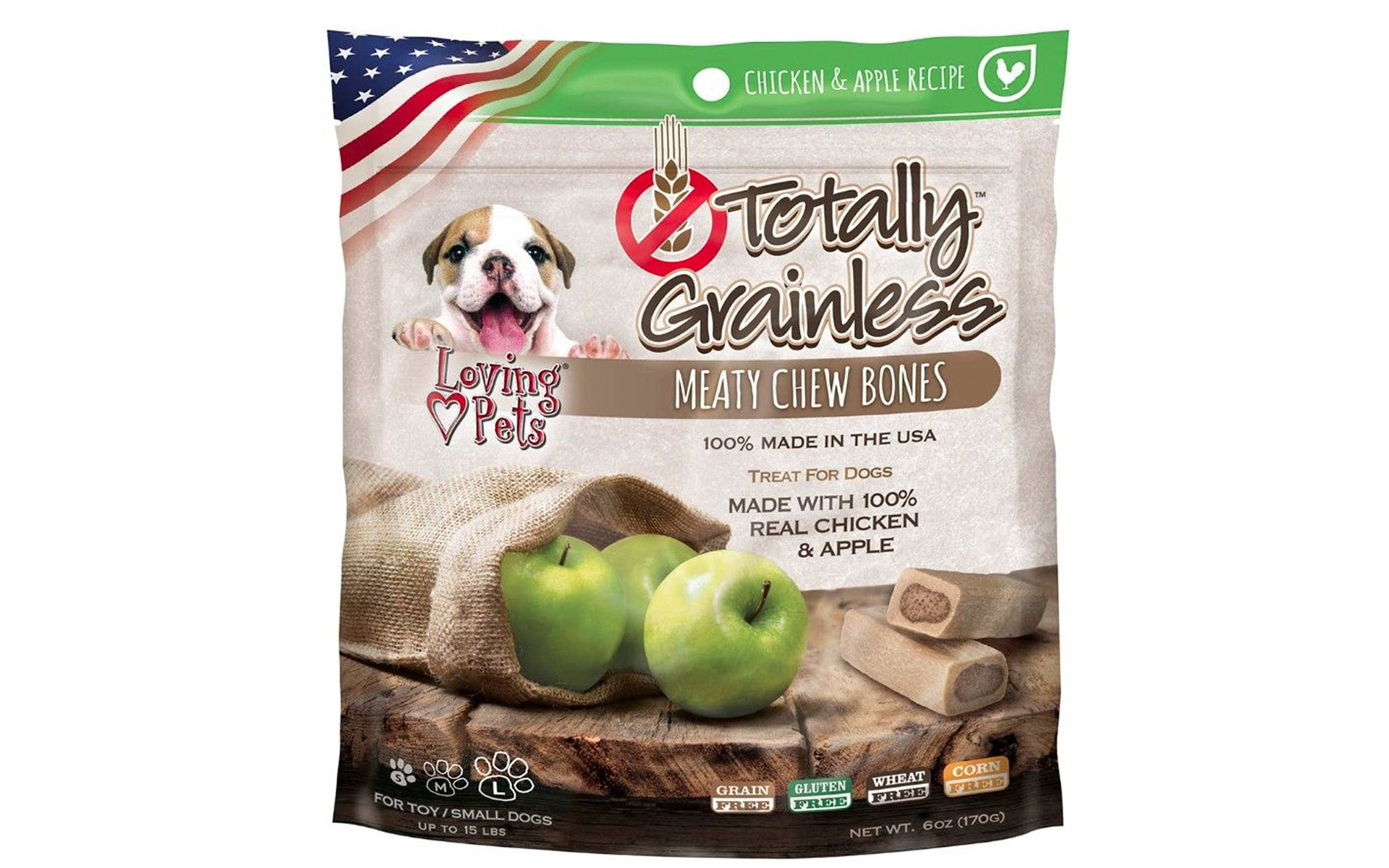 Totally Grainless Chew Bones - Dogs Chicken & Apple - Large
