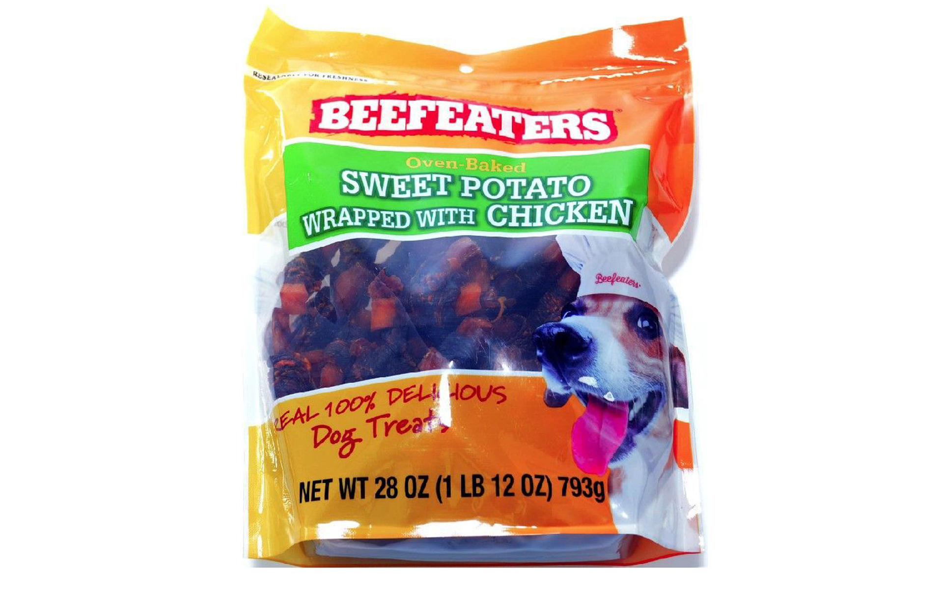 Oven Baked Sweet Potato Wrapped with Chicken Dog Treat 28 oz