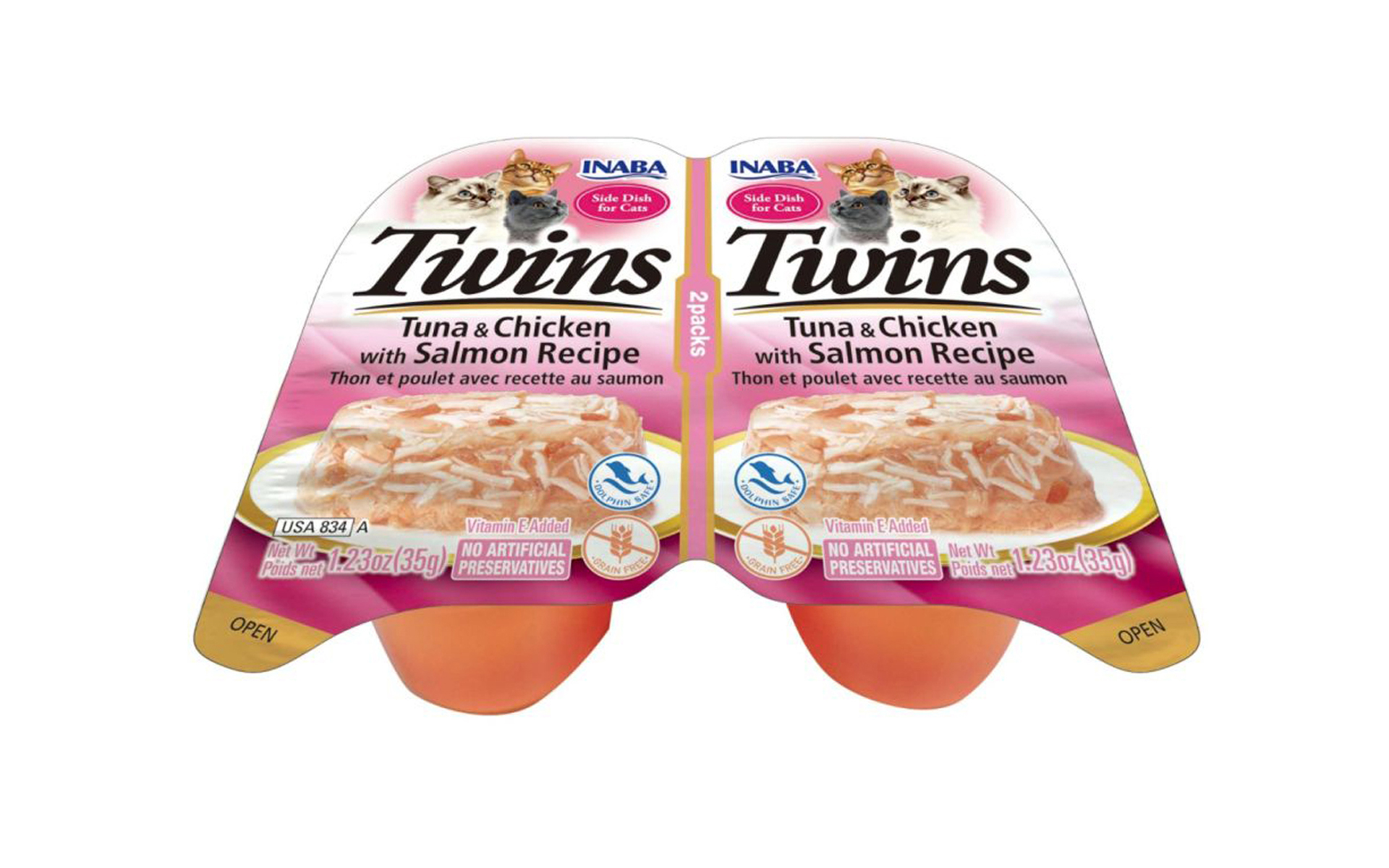 Twins Tuna and Chicken with Salmon Recipe Side Dish for Cats