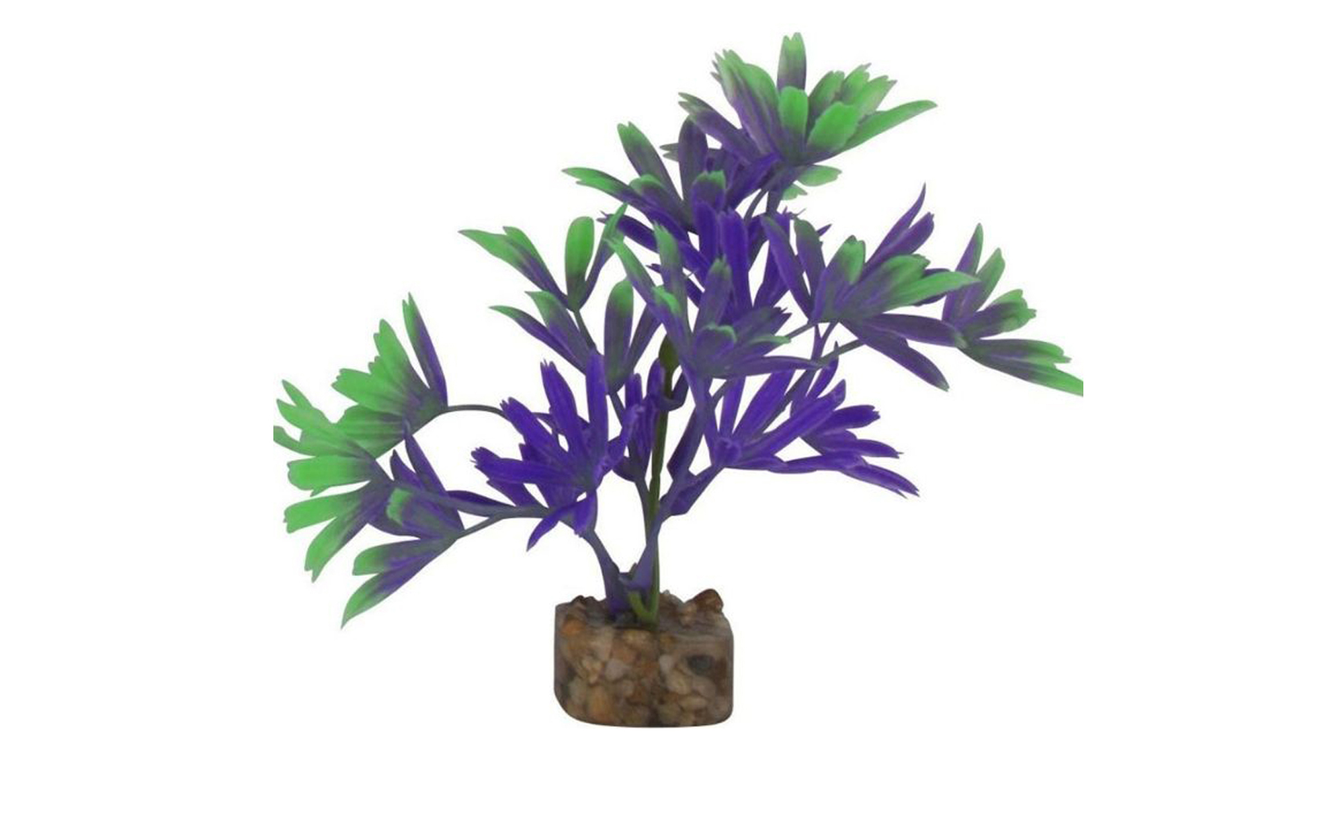 Plastic Aquarium Plant - Purple/Green