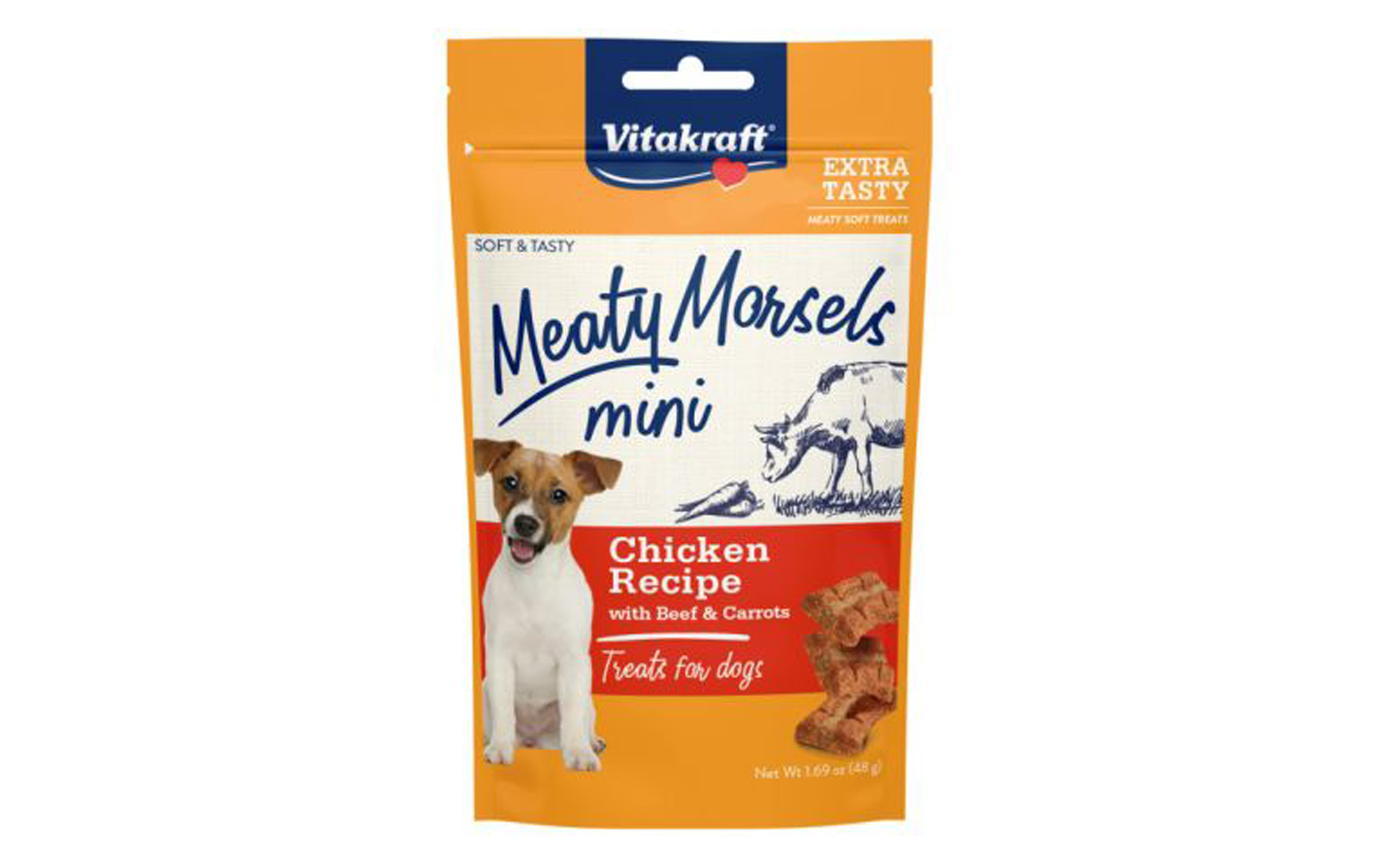 Meaty Morsel Mini Chicken Recipe Beef & Carrots Dog Treat