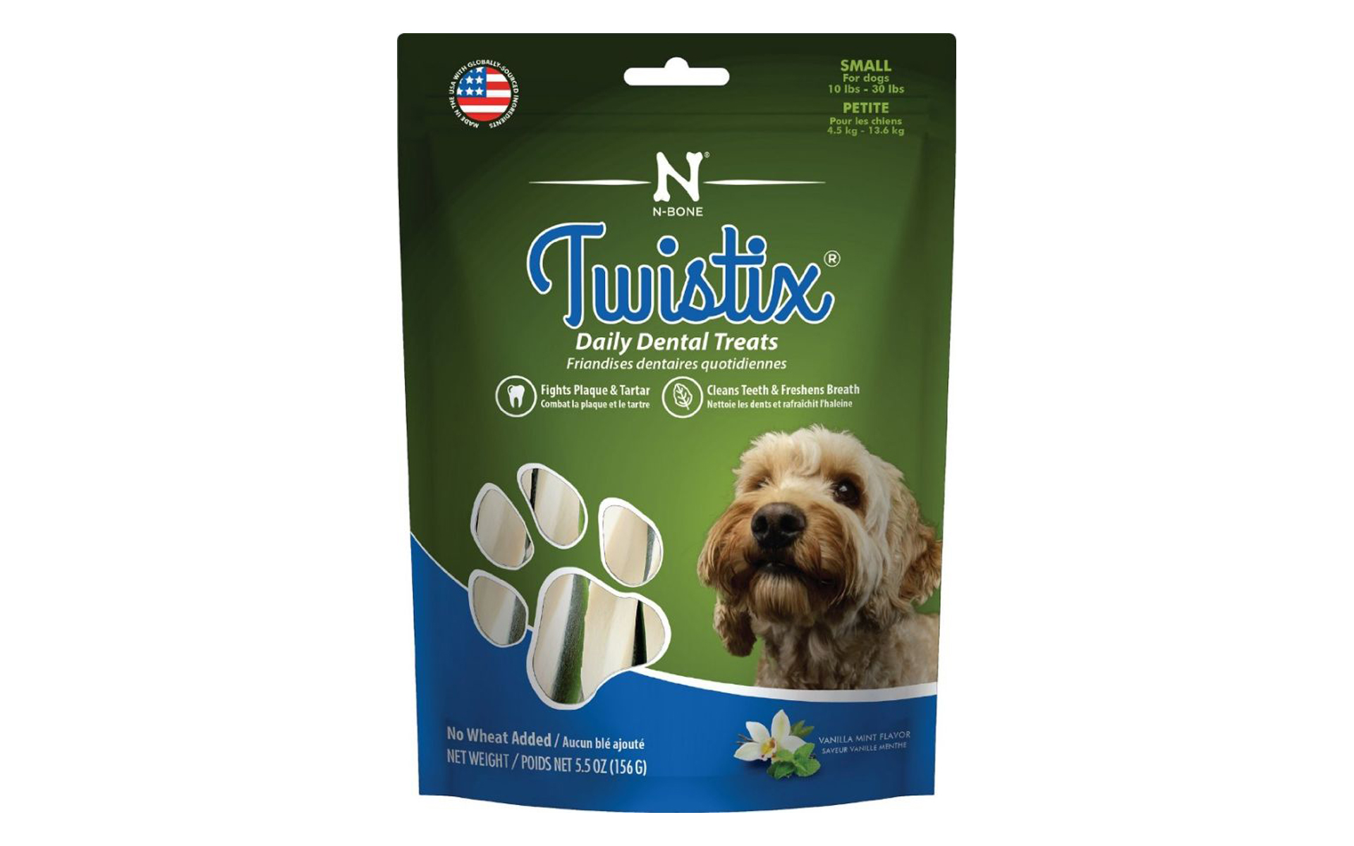 Wheat Free Dental Dog Treats - Vanilla Mint Flavor