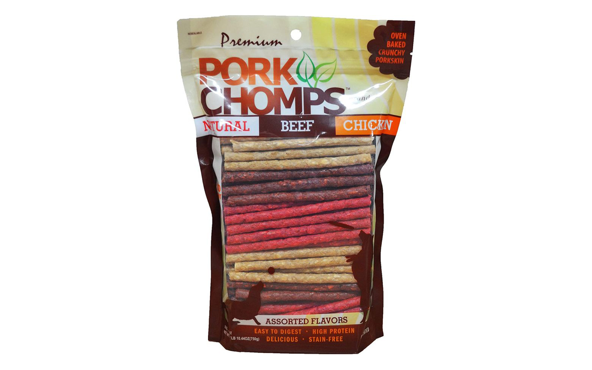 Pork Chomps Munchy Sticks Dog Treat Assorted Flavors
