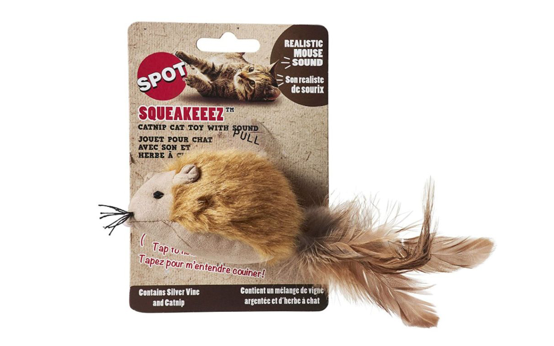 Spot Squeakeeez Mouse Cat Toy Assorted Colors