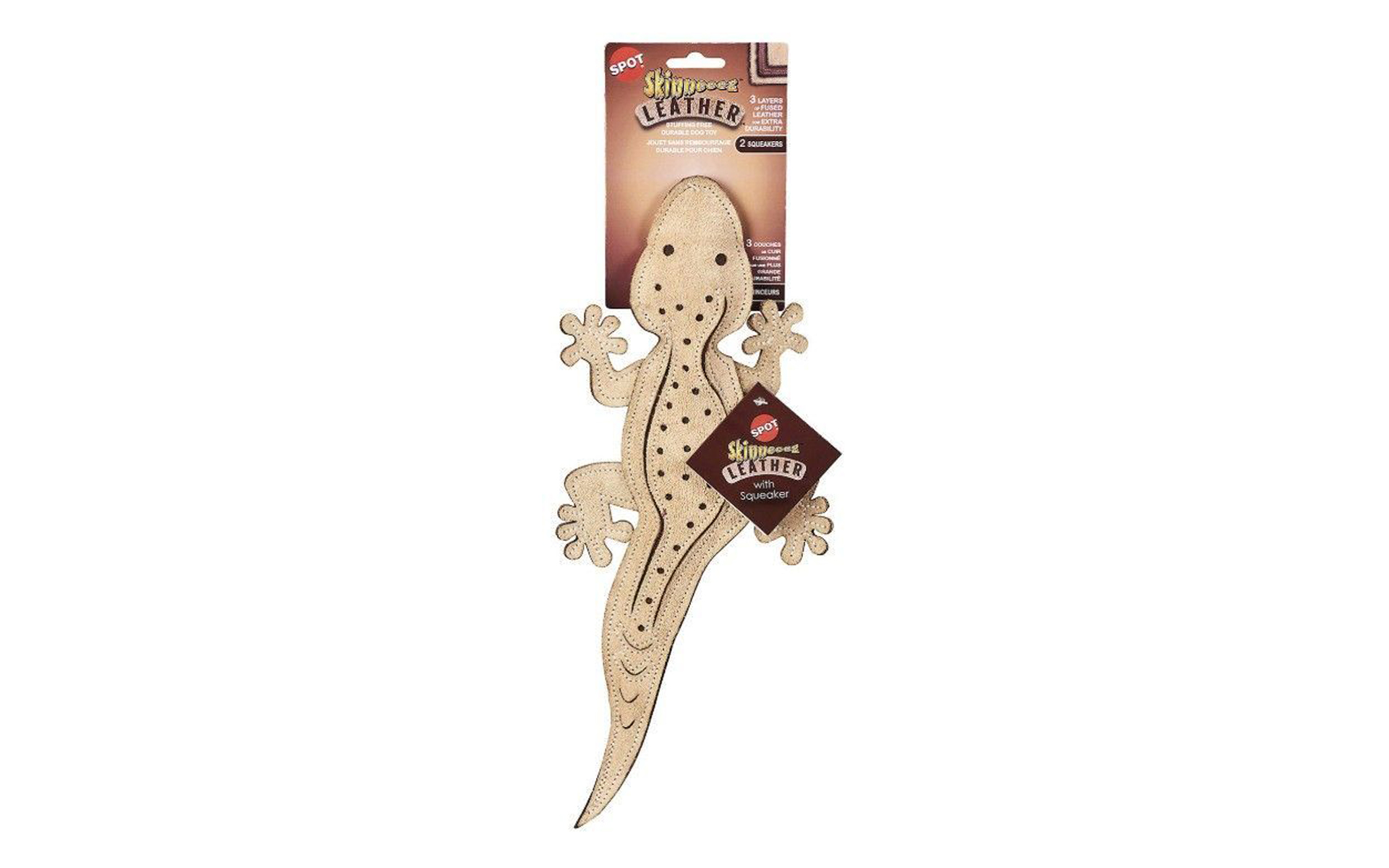 Skinneeez Leather Lizard Dog Toy