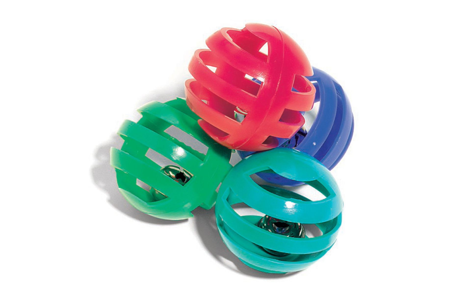 Slotted Balls with Bells Inside Cat Toys