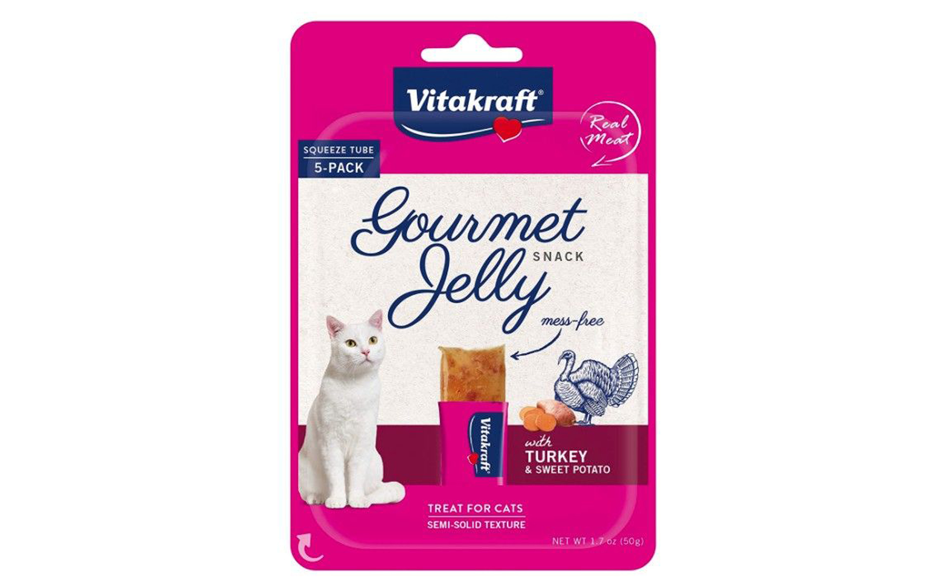 Gourmet Jelly Cat Treat with Turkey and Sweet Potato