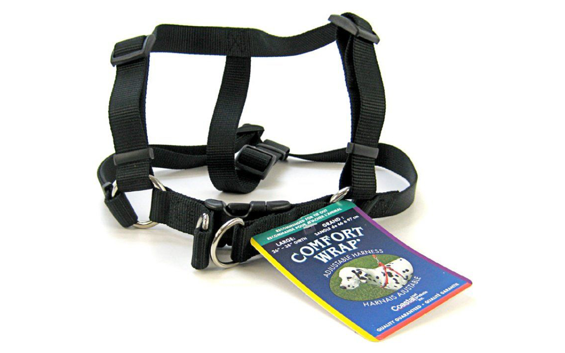 Comfort Wrap Nylon Adjustable Harness - Black