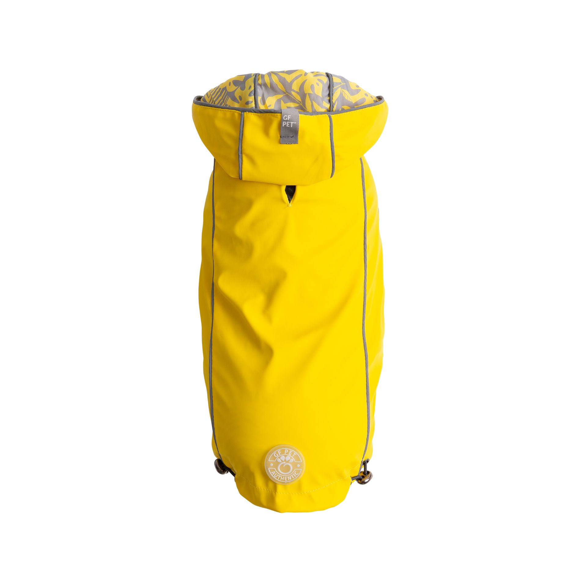 Reversible Dog Raincoat - Yellow Leaves