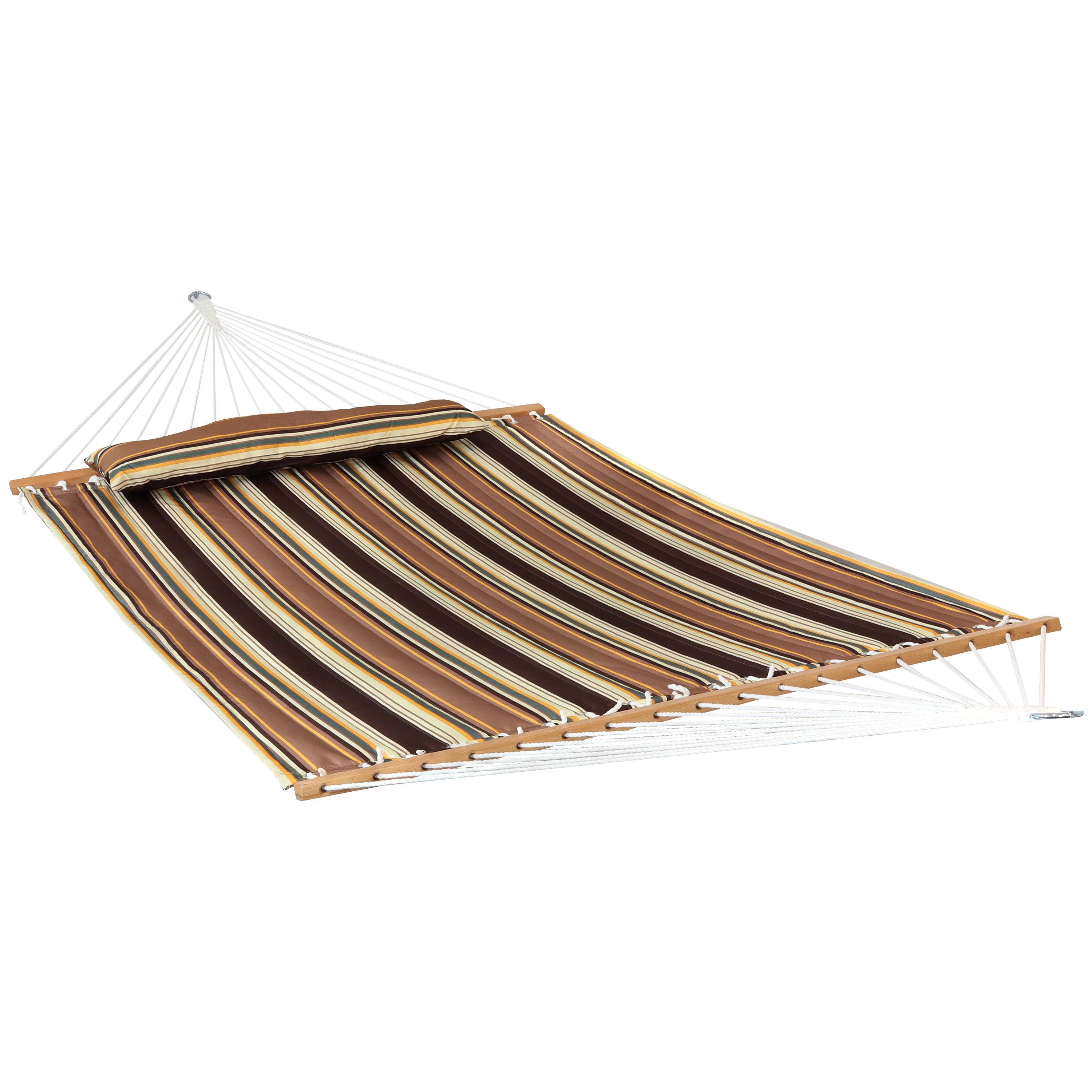 2-Person Quilted Hammock with Spreader Bars - Sandy Beach