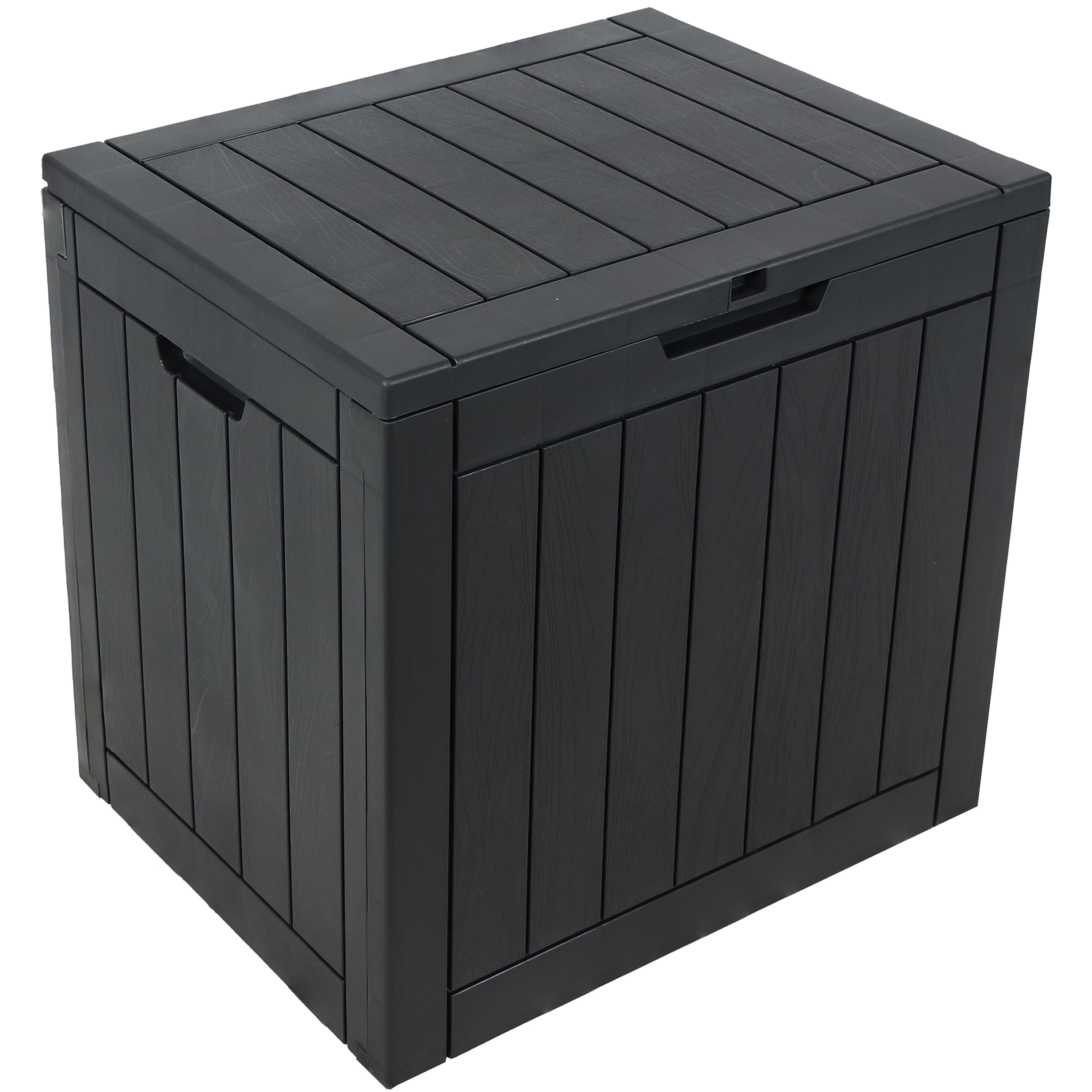 32 gal Faux Wood Plastic Outdoor Storage Box - Driftwood