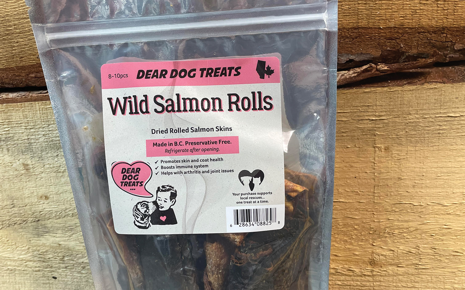 Dog Treat - Wild Salmon Rolls - 8-10 Pieces