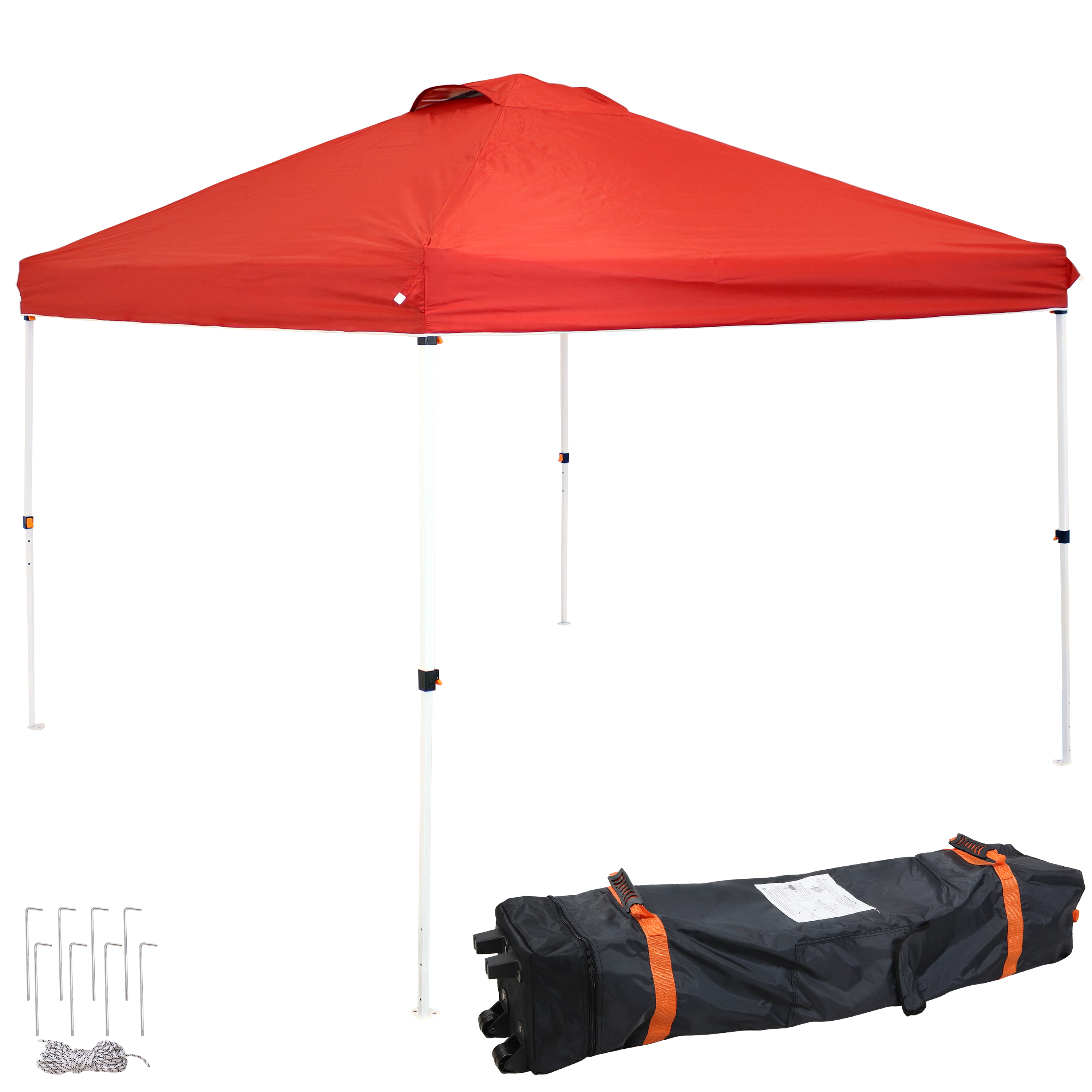 Premium Pop-Up Canopy with Rolling Bag - 12 ft x 12 ft - Red