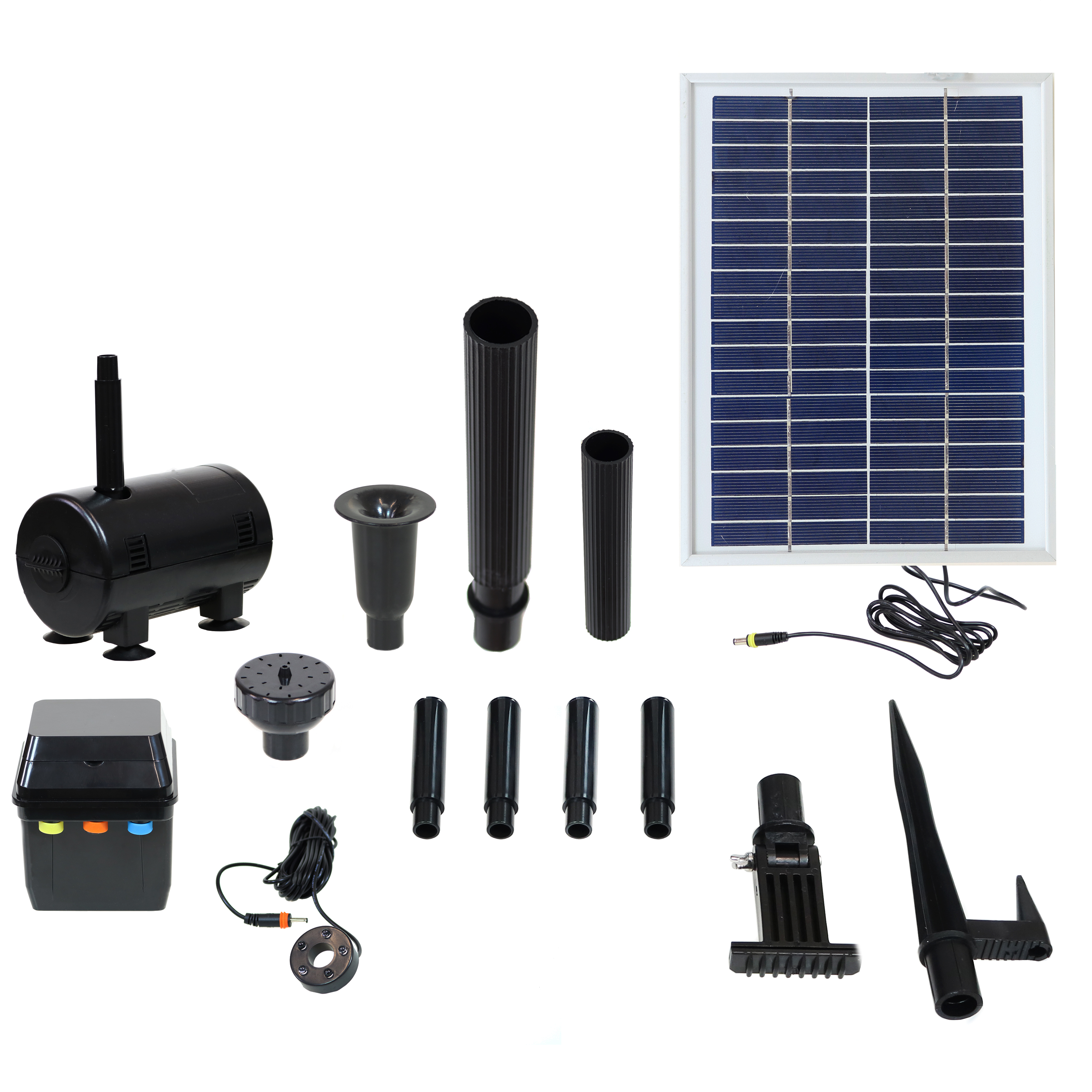 132 GPH Solar Pump and Panel Kit with Battery and Light