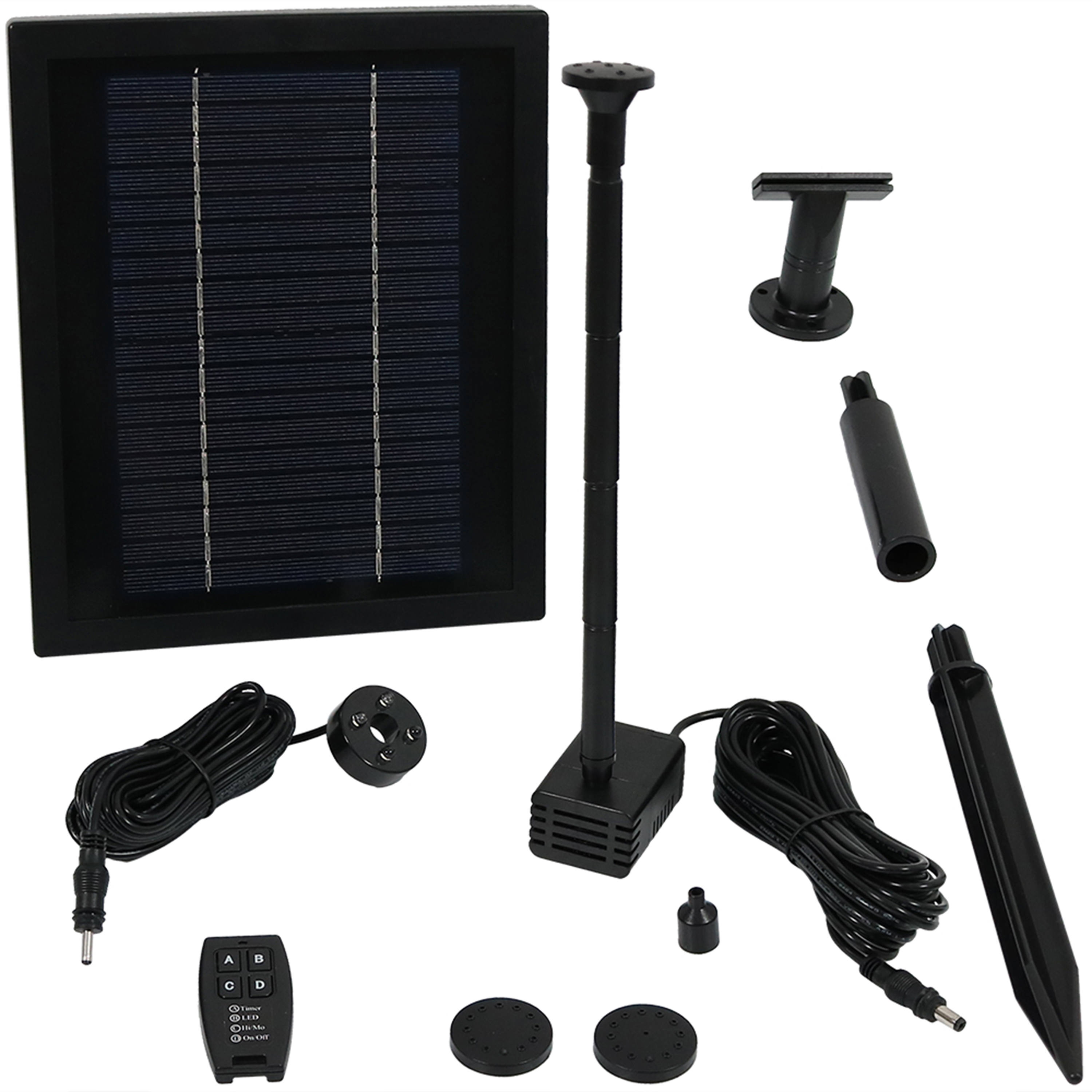 65 GPH Solar Pump and Panel with Battery Pack - 47 in Lift