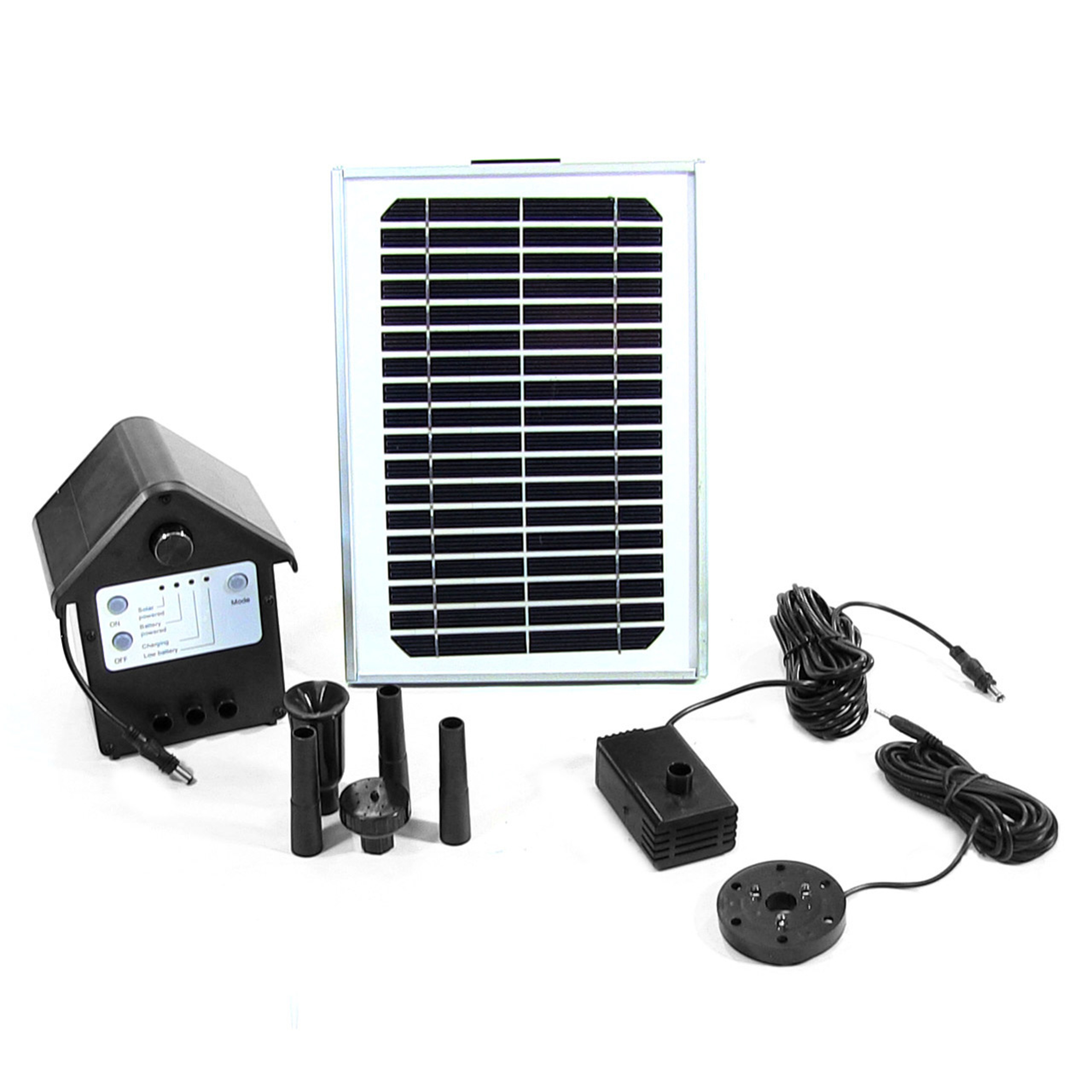 132 GPH Solar Pump and Panel with Battery Pack - 56 in Lift