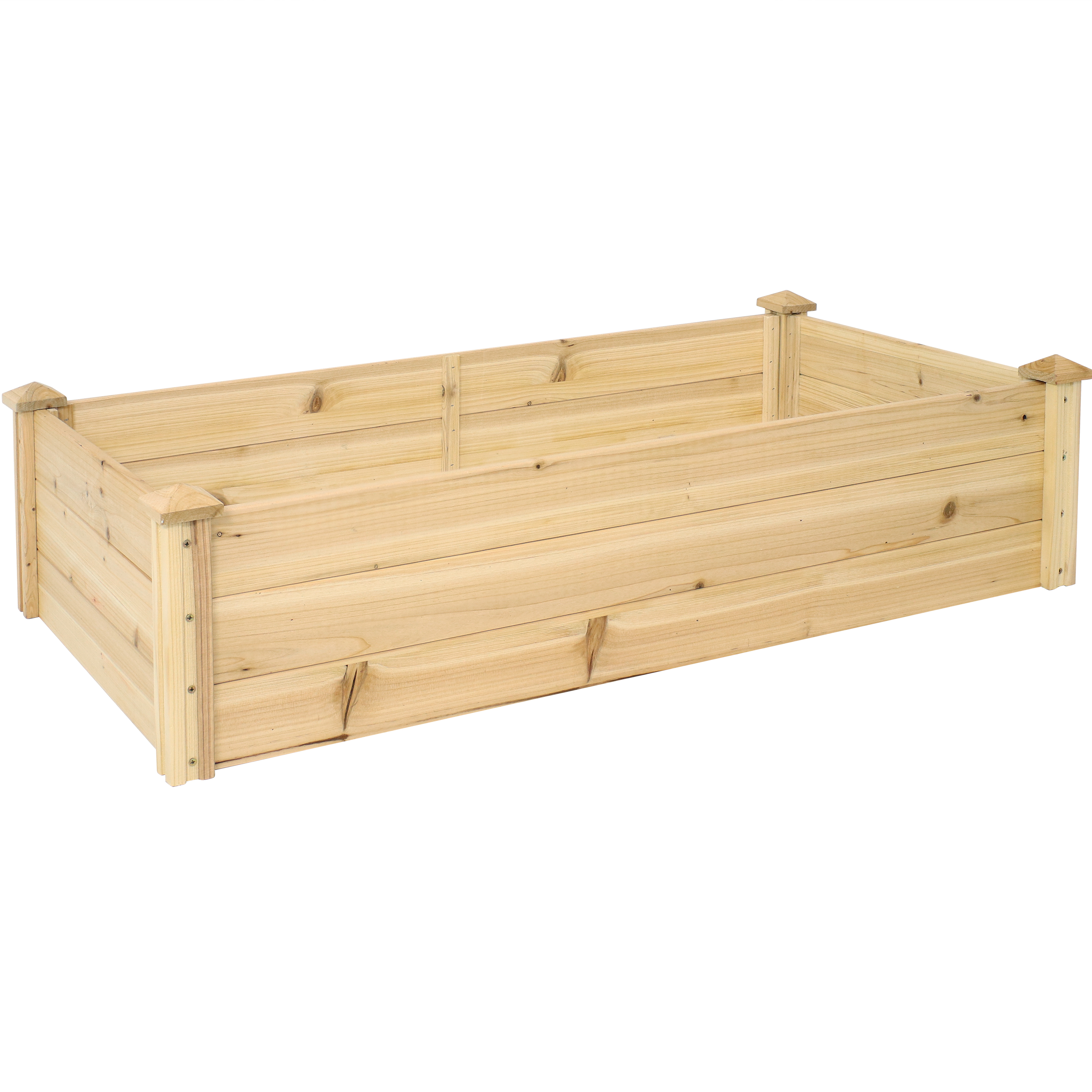 Wooden Square Raised Garden Bed - 24 x 48.25 in - Natural