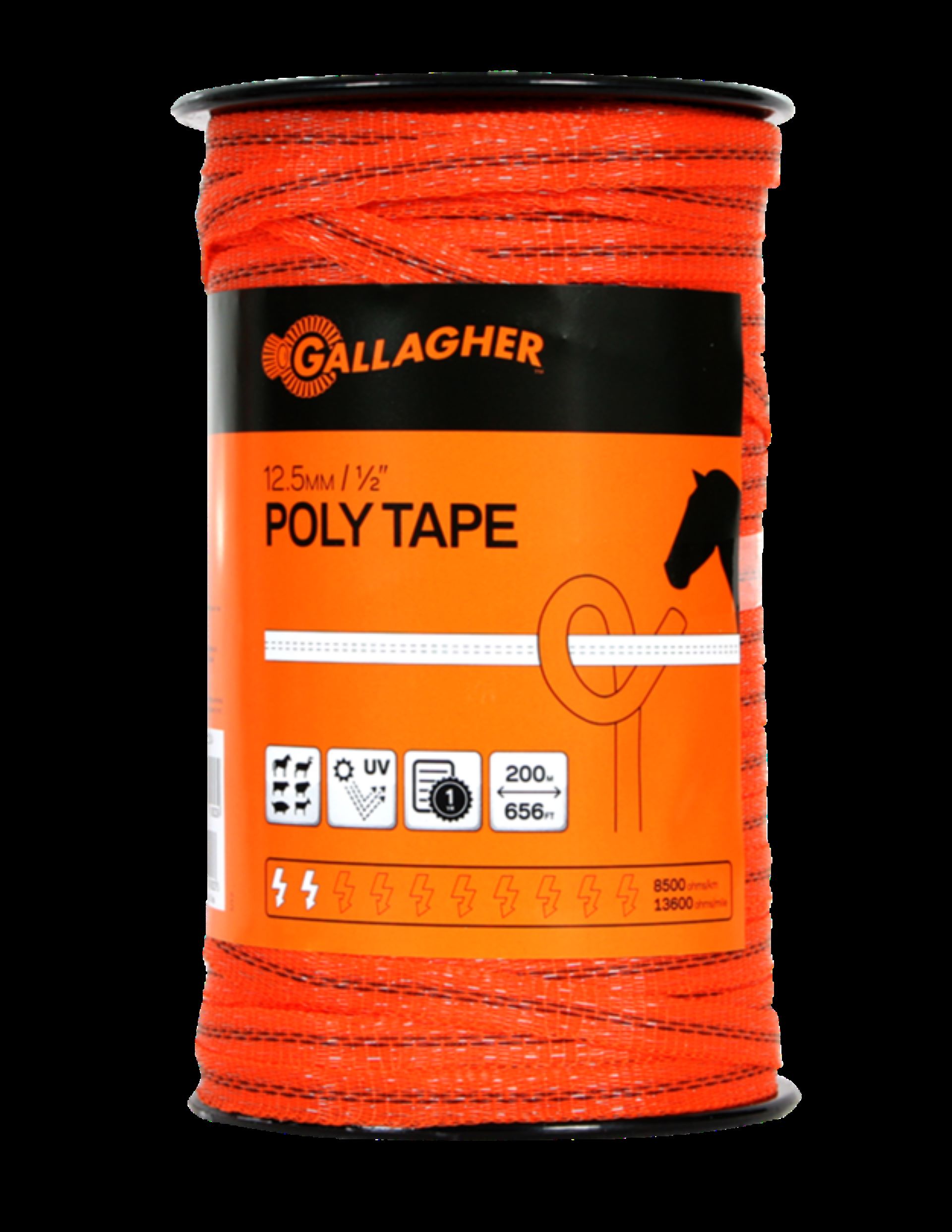 12.5mm Poly Tape - Orange