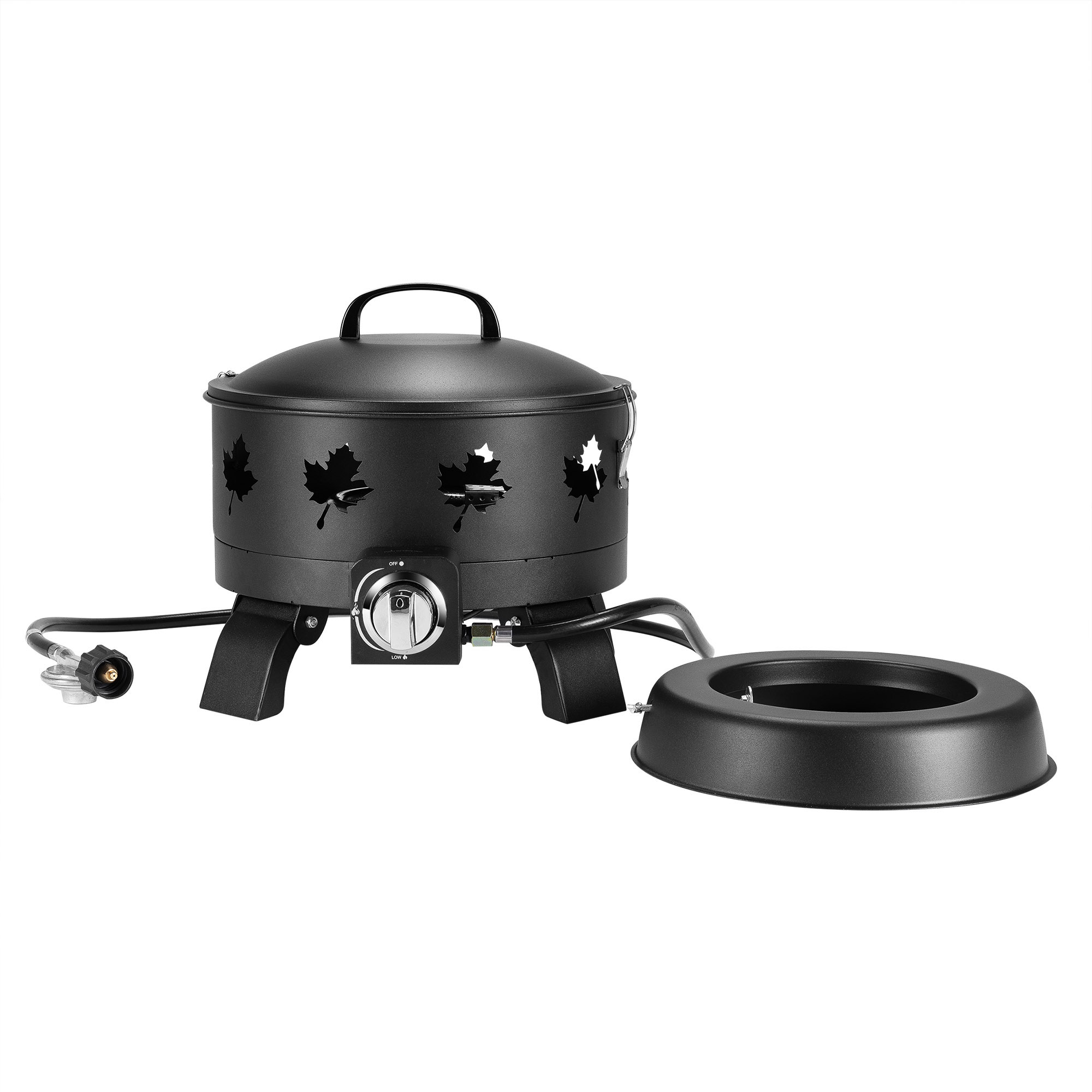 Campfire Portable Gas Fire Pit - Maple Leaf Design