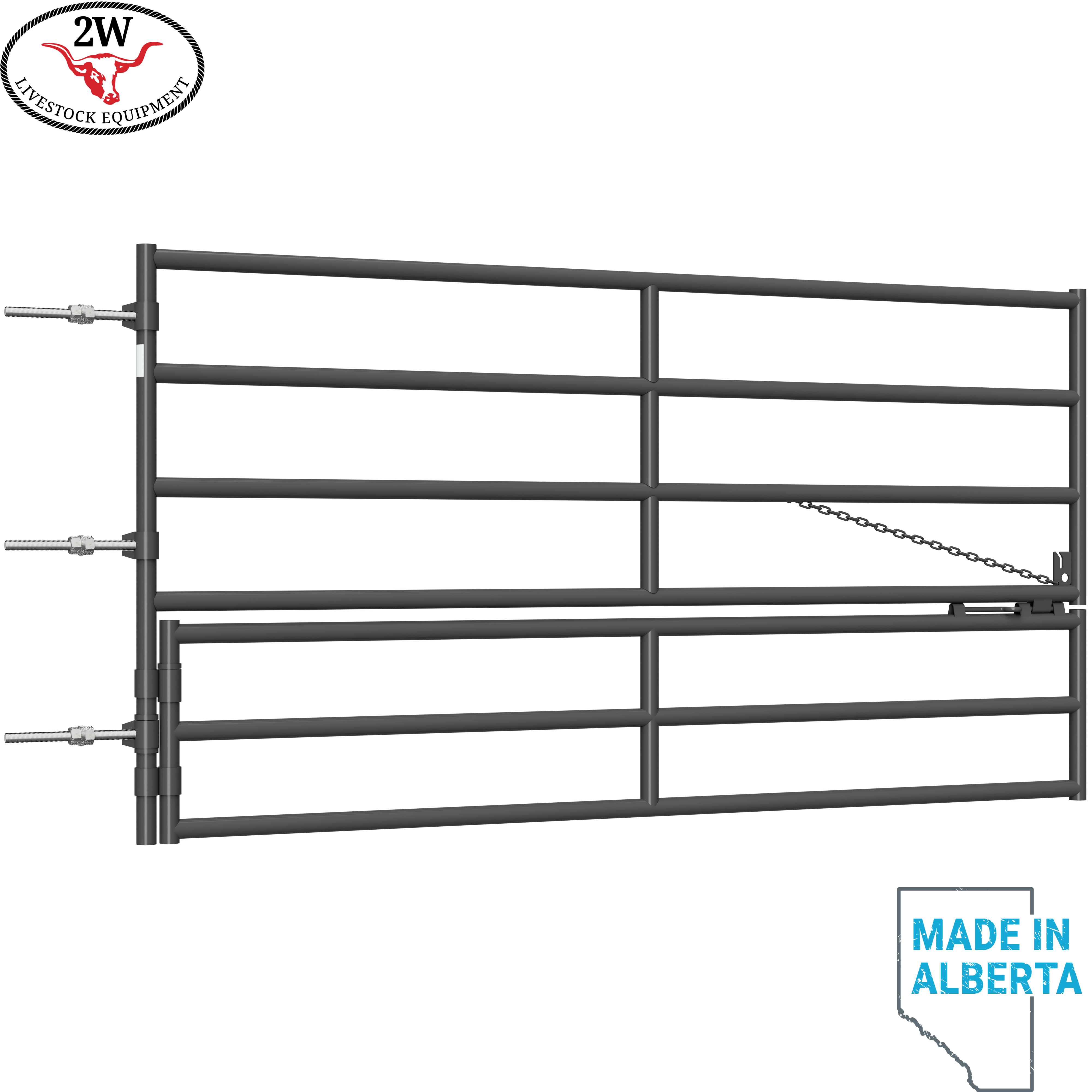 Corral Series Split Gate - Dark Grey