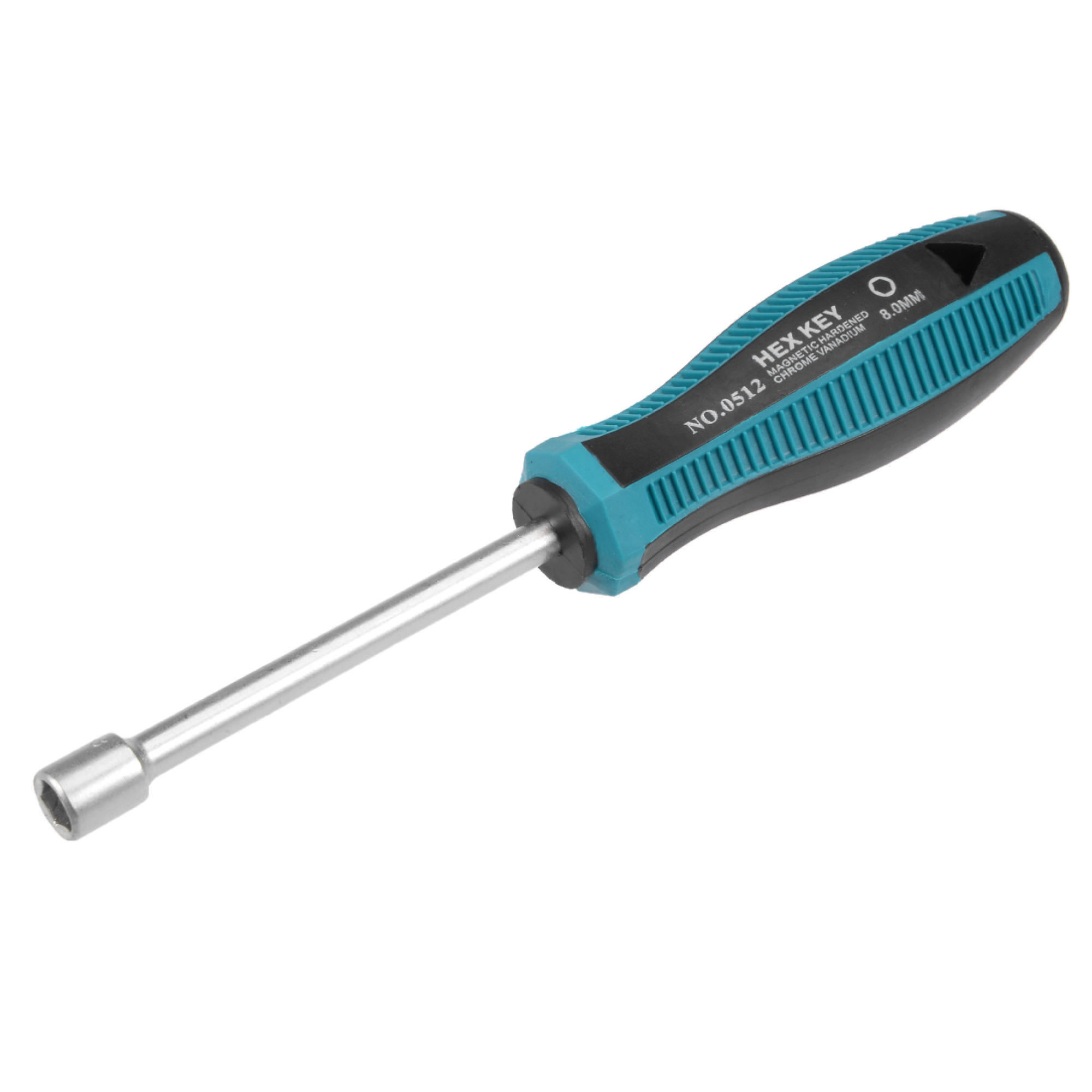 Non-Magnetic Six Point Hex Nut Driver with 3.7" Round Shaft