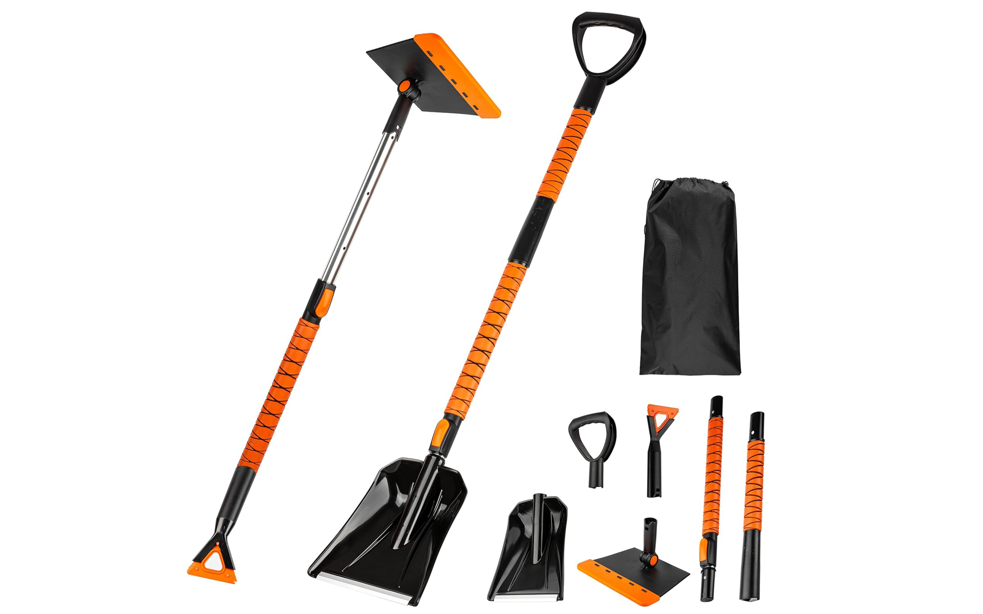 Zone Tech Extendable Snow Squeegee,Ice Scraper and Shovel