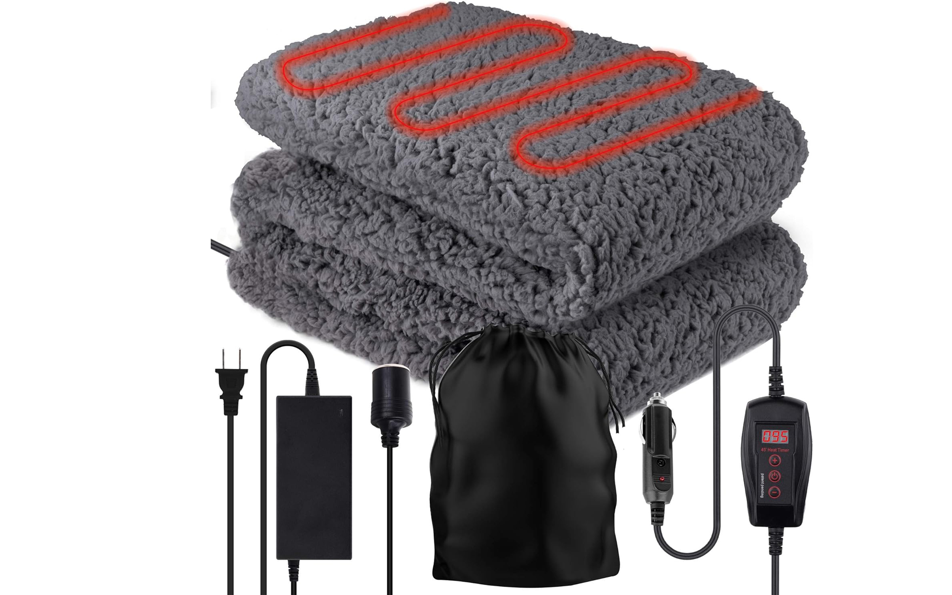 Zone Tech Sherpa Fleece Heated Blanket