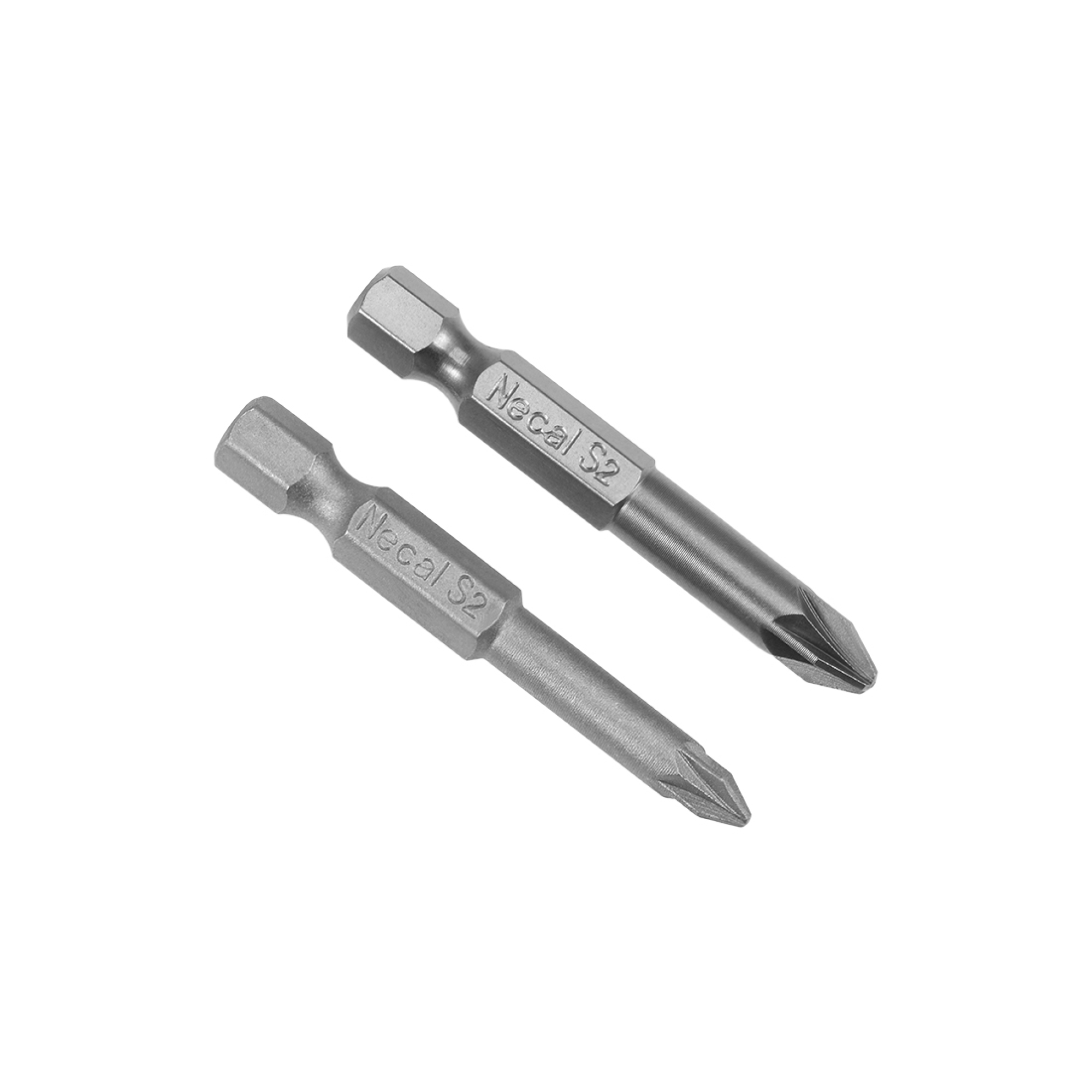 1/4-Inch Hex Shank Magnetic #1 #2 Pozi Screwdriver Bits 2pcs