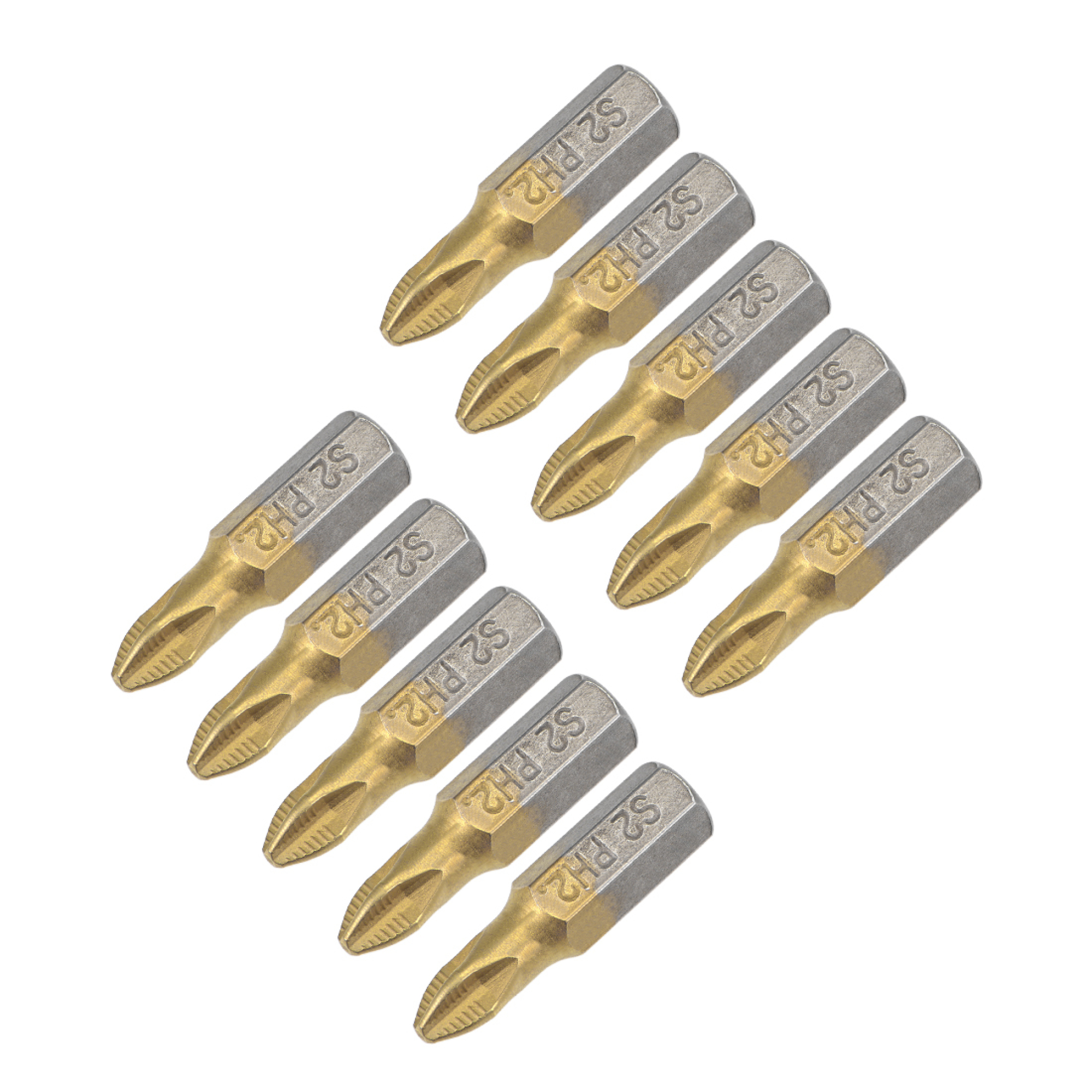 10pcs 1/4" Hex Shank Magnetic Phillips Screwdriver Bit 25mm