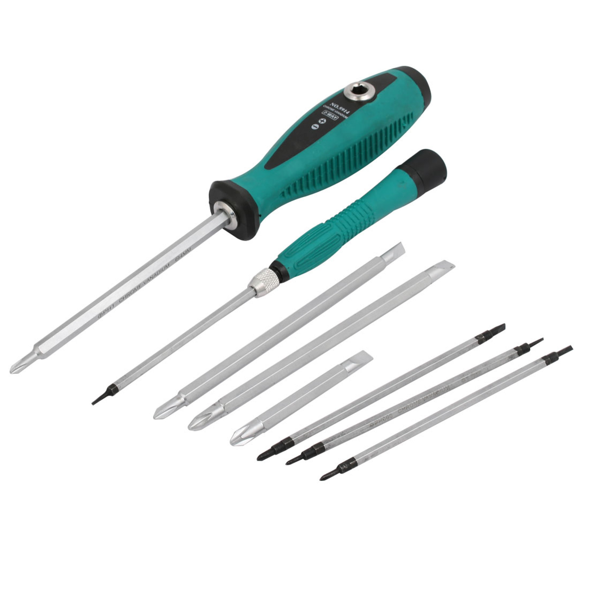 8 in 1 Phillips Slotted Torx Screwdriver Set with 2 Handles