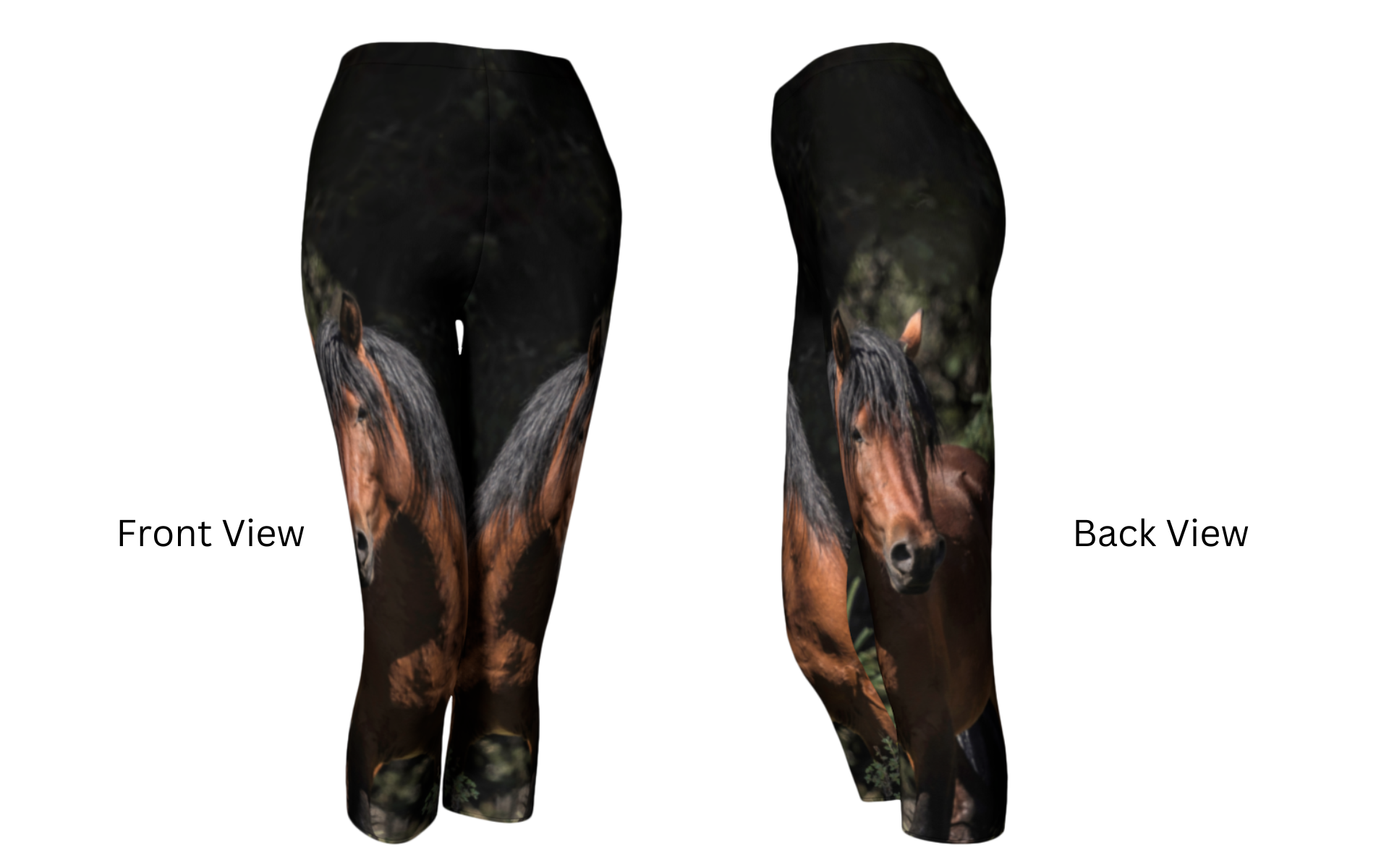 Adult Classic Capri Leggings Wild Stallion