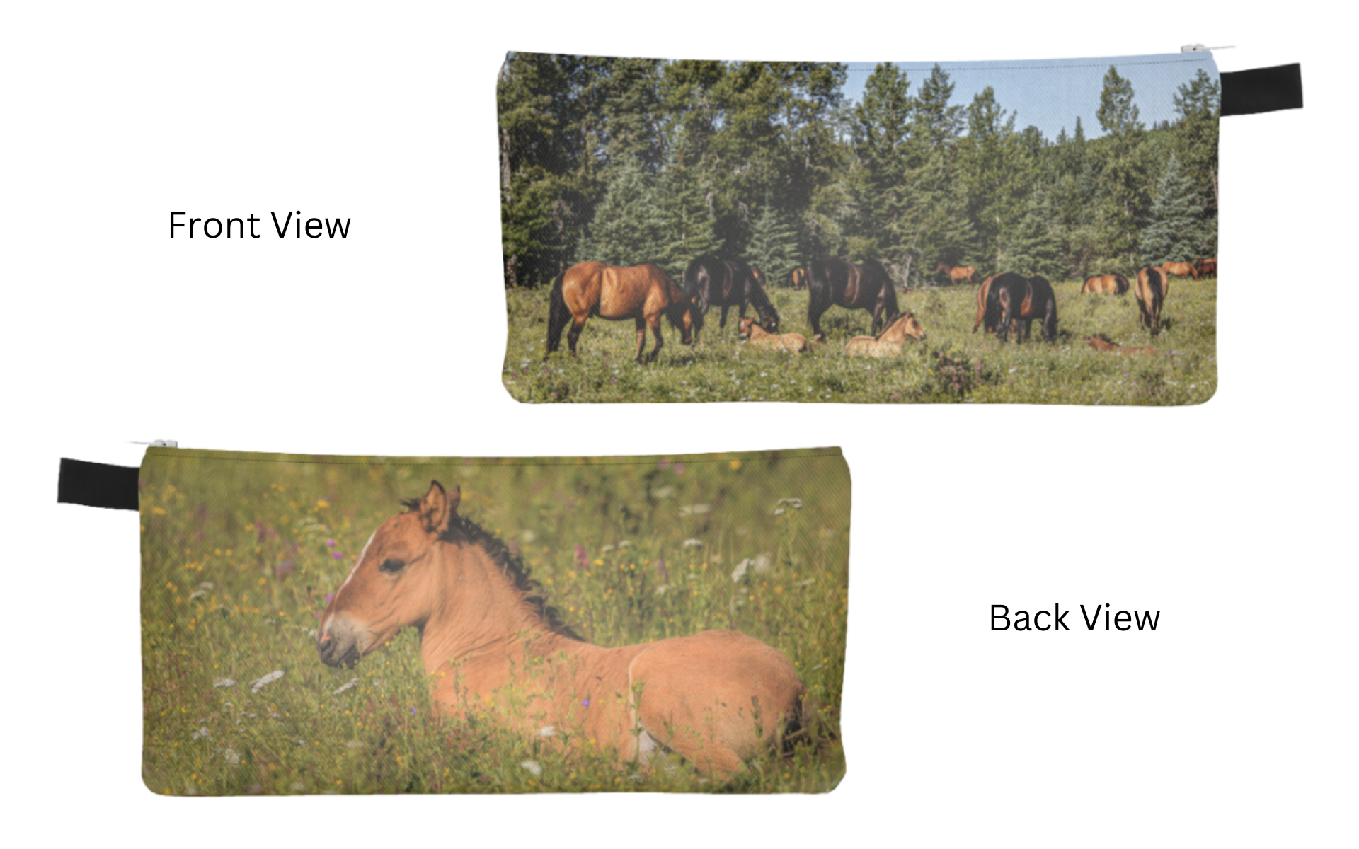 Zippered Pouch Wild Horses