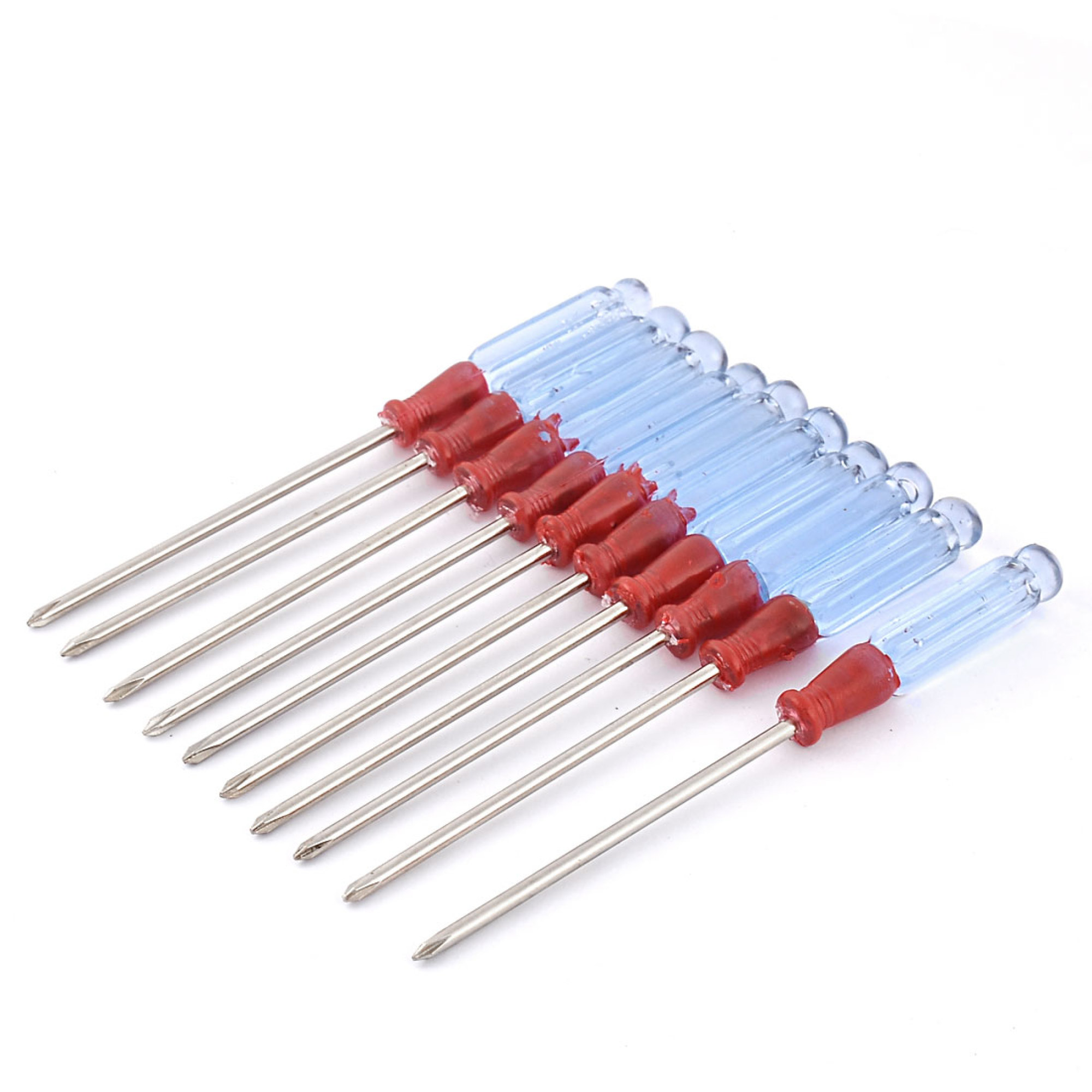 Plastic Handle Cross Head Magnetic Phillips Screwdriver 10pc