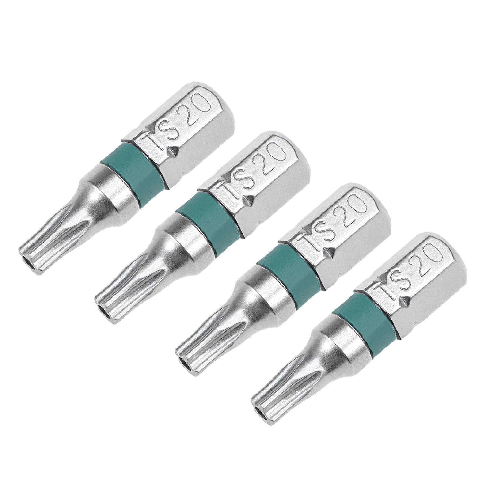 4pcs 25mm 1/4" Hex Shank TS20 Security Star Screwdriver Bit