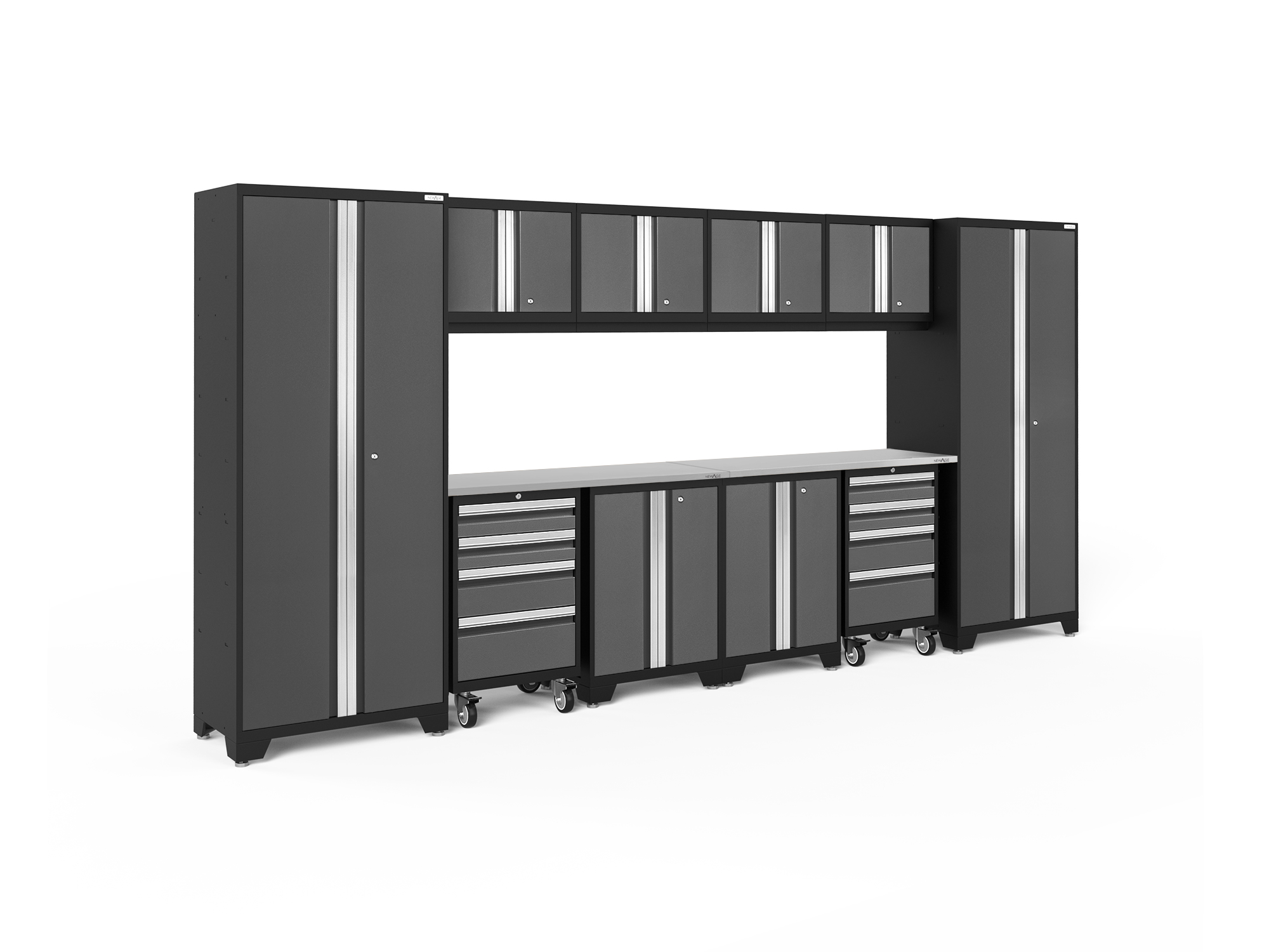Bold 12 Pc Cabinet Set: Tool, Wall Cabinets, 30 in. Lockers