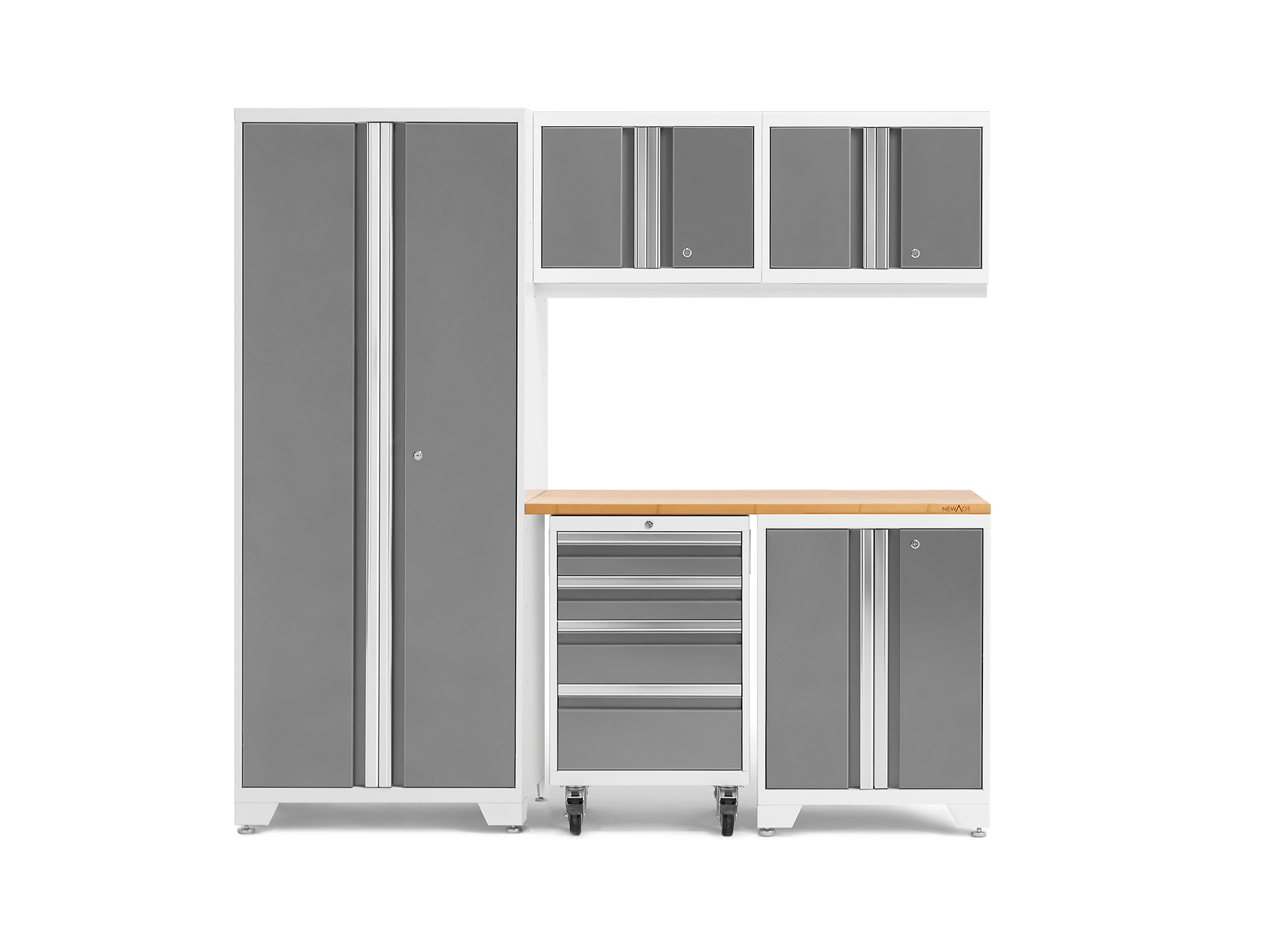 Bold 6 Pc Cabinet Set: Tool, Wall Cabinets, 30 in. Locker