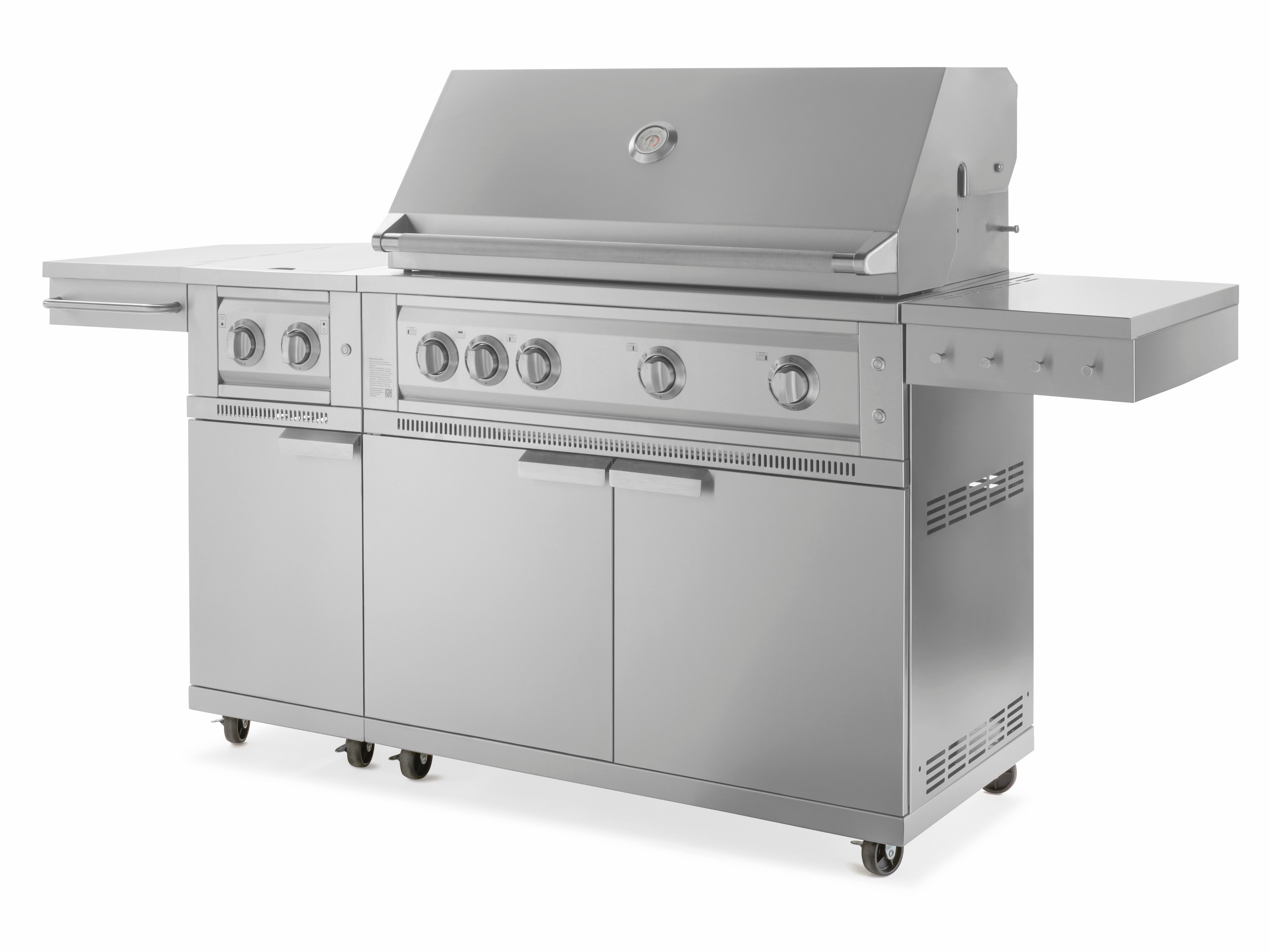 Outdoor Kitchen Platinum Grill, Dual Side Burner & Cart