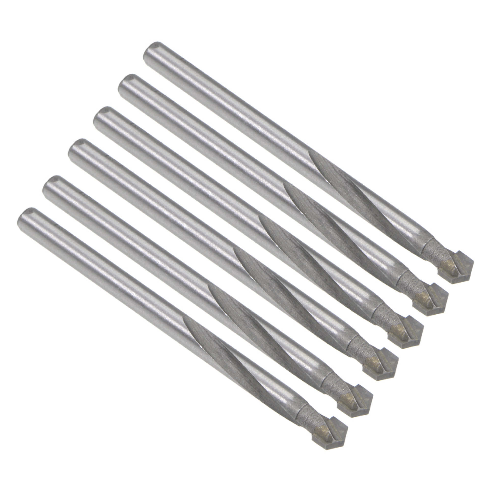 6pc Carbide Twist Drill Bits for Metals 80mm