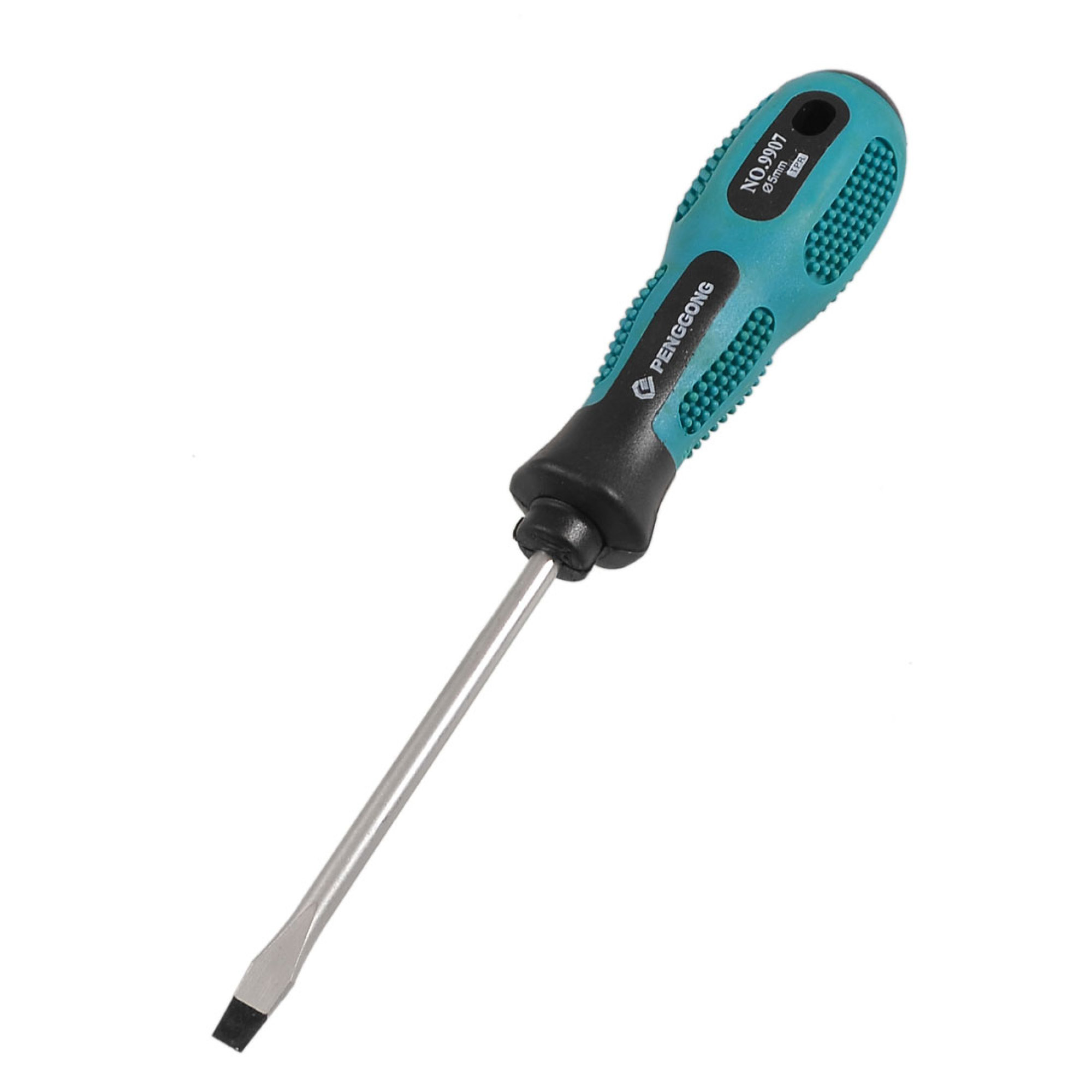 Teal 5mm Magnetic Slotted Screwdriver with Grip