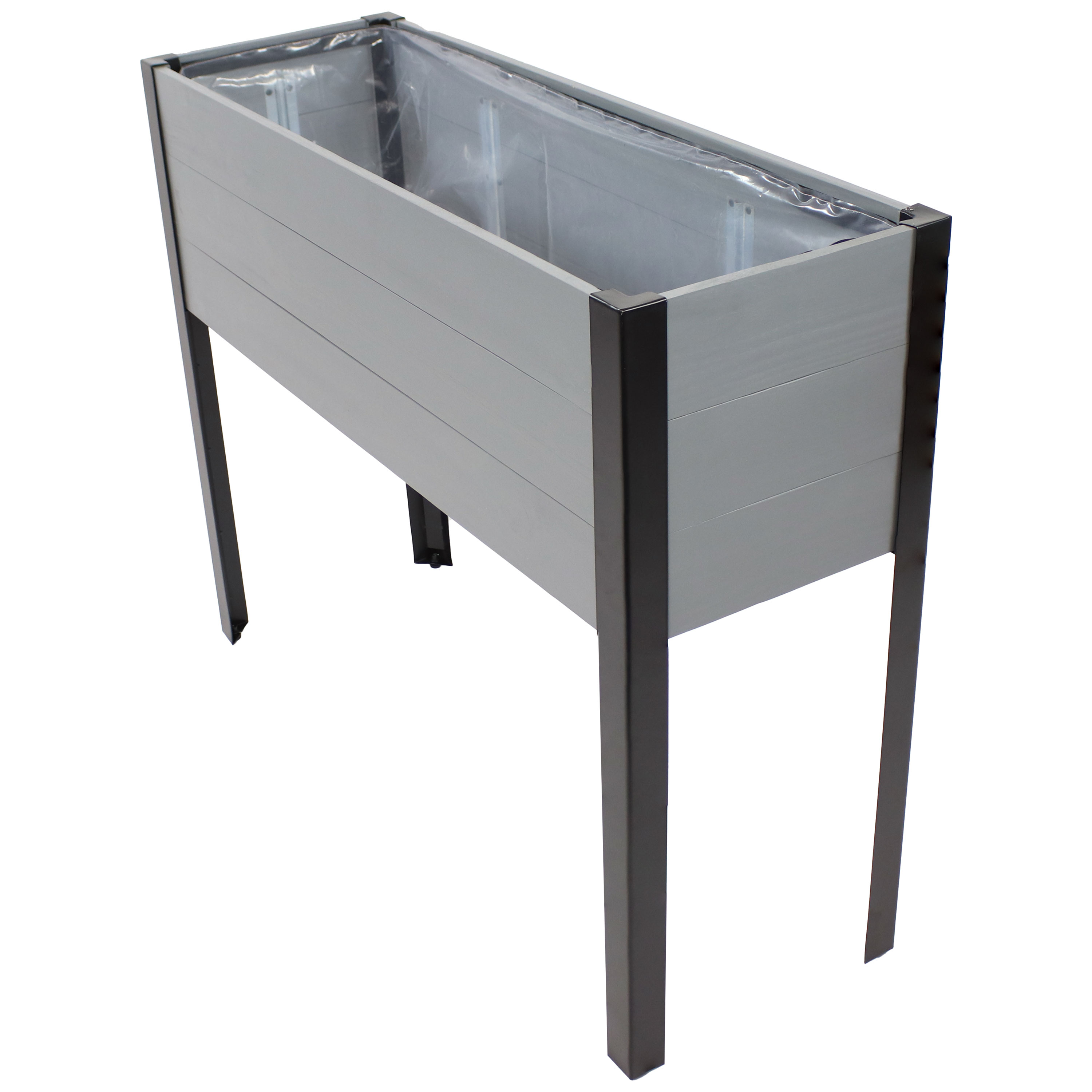 Acacia Raised Garden Bed with Removable Planter - Gray
