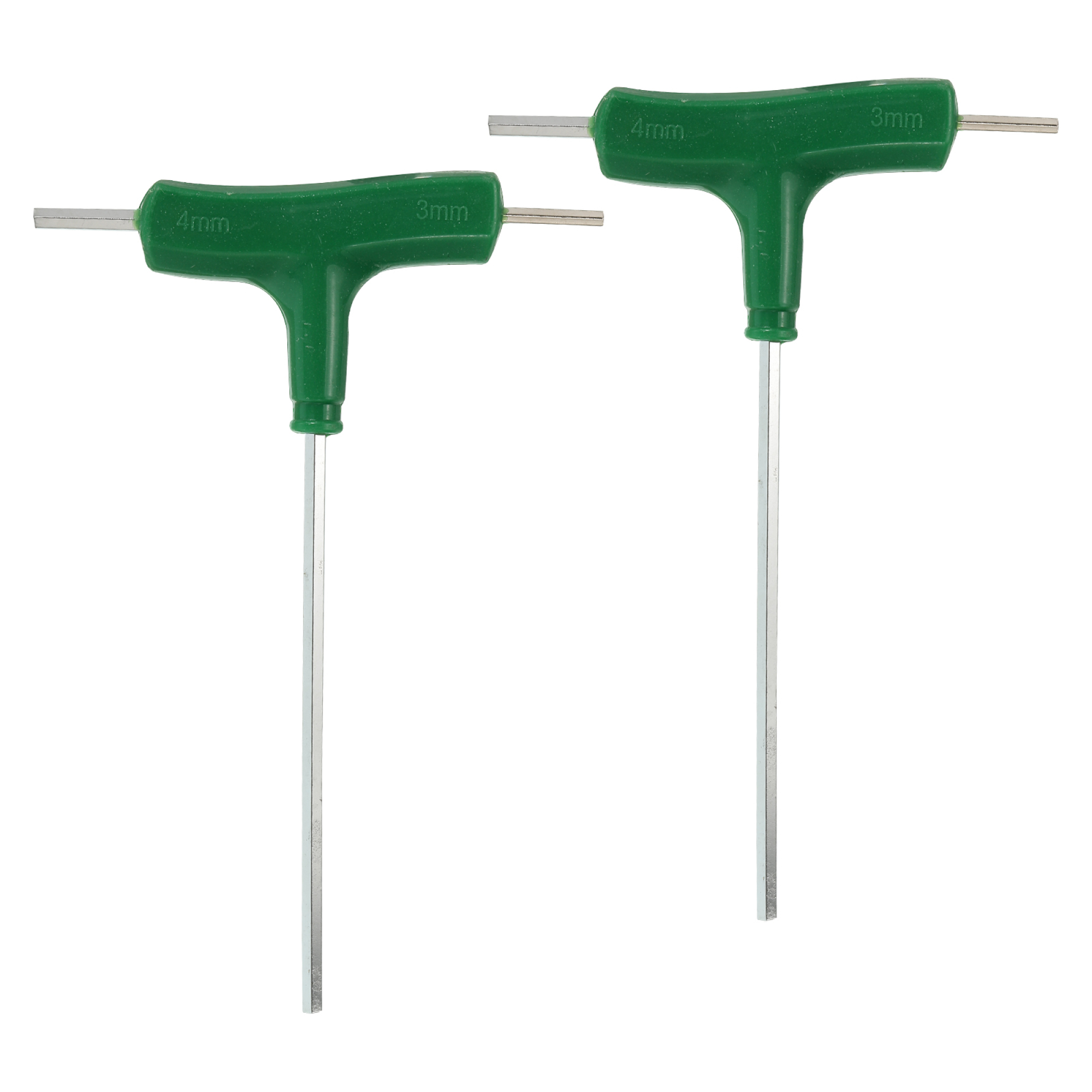 T-Handle Three-Way Hex Wrench Set 3mm/4mm, Green